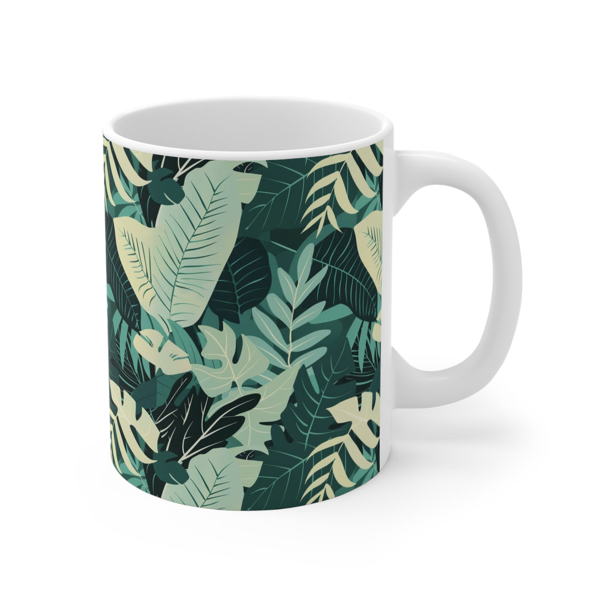 Endless Forest Pattern Coffee Mug - Nature-Inspired Ceramic Drinkware 445