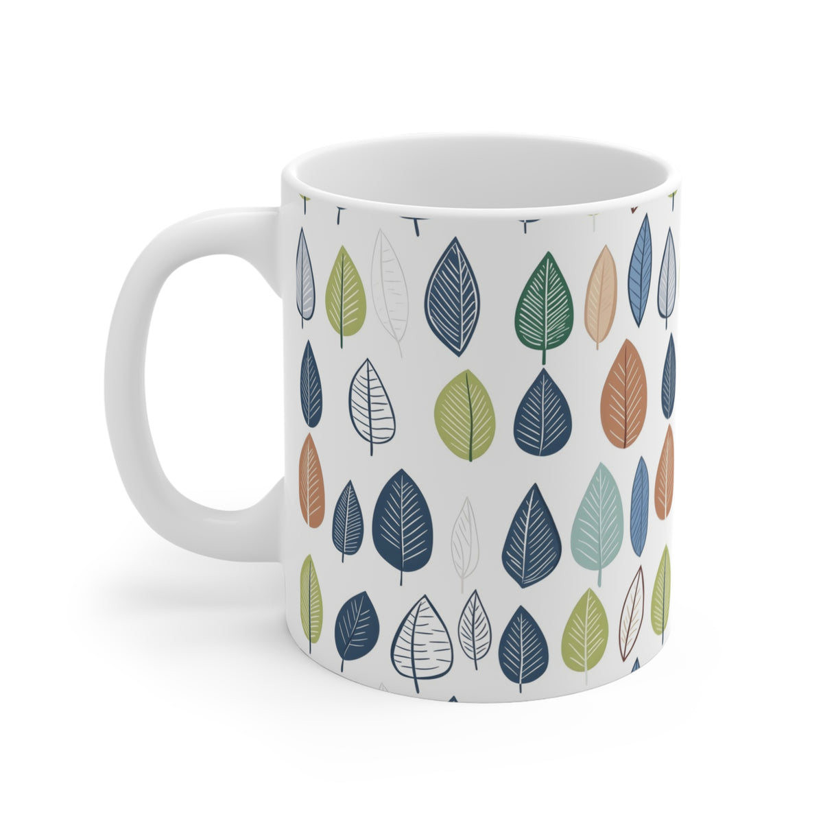 Botanical Foliage Autumn Leaf Pattern Coffee Cup  (2)