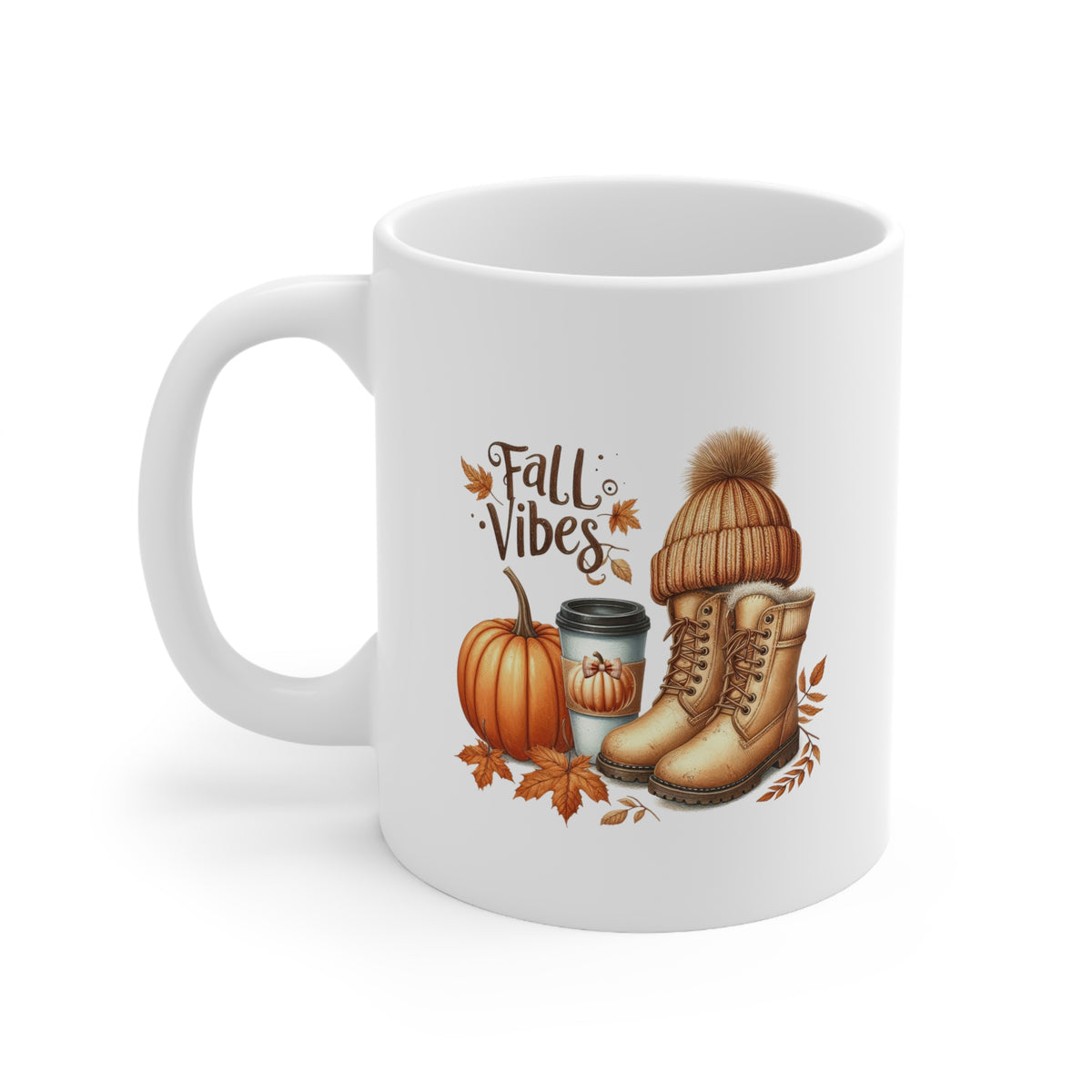 Fall Vibes Ceramic Coffee Cups, 11oz