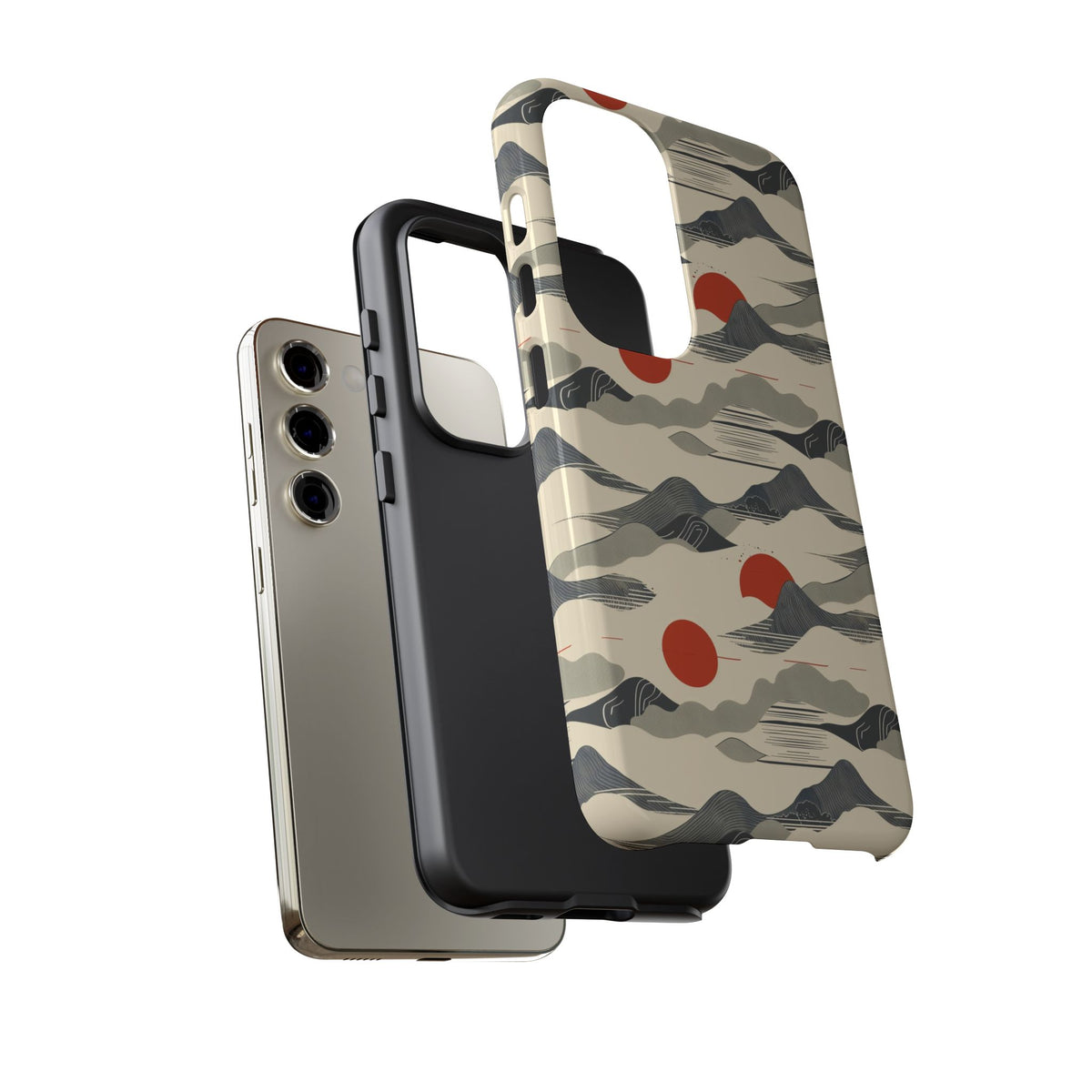 Japanese Pattern Phone Case – Elegant & Timeless Design for Your Phone 048