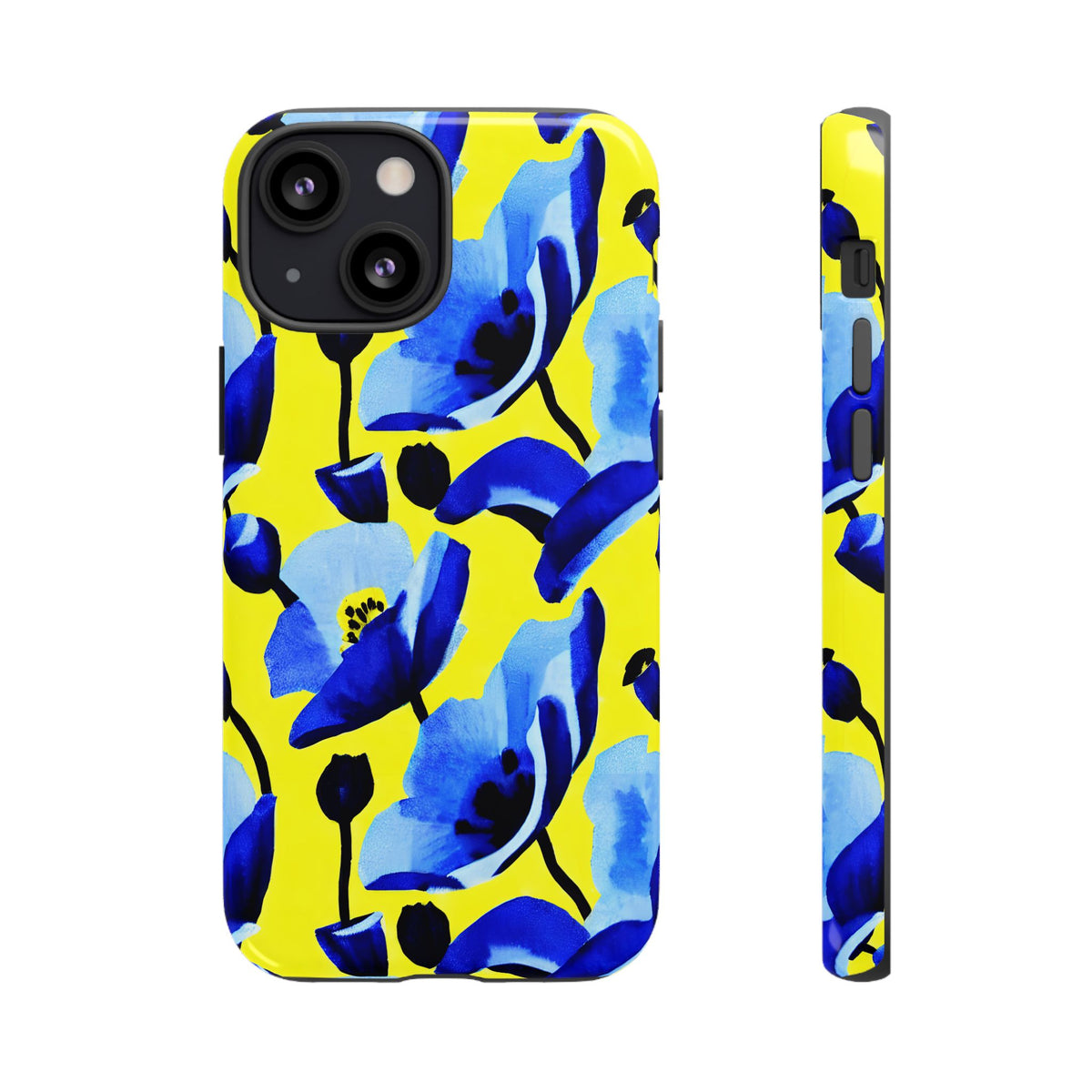 Vibrant Blue Floral Phone Case – A Perfect Fusion of Style and Protection