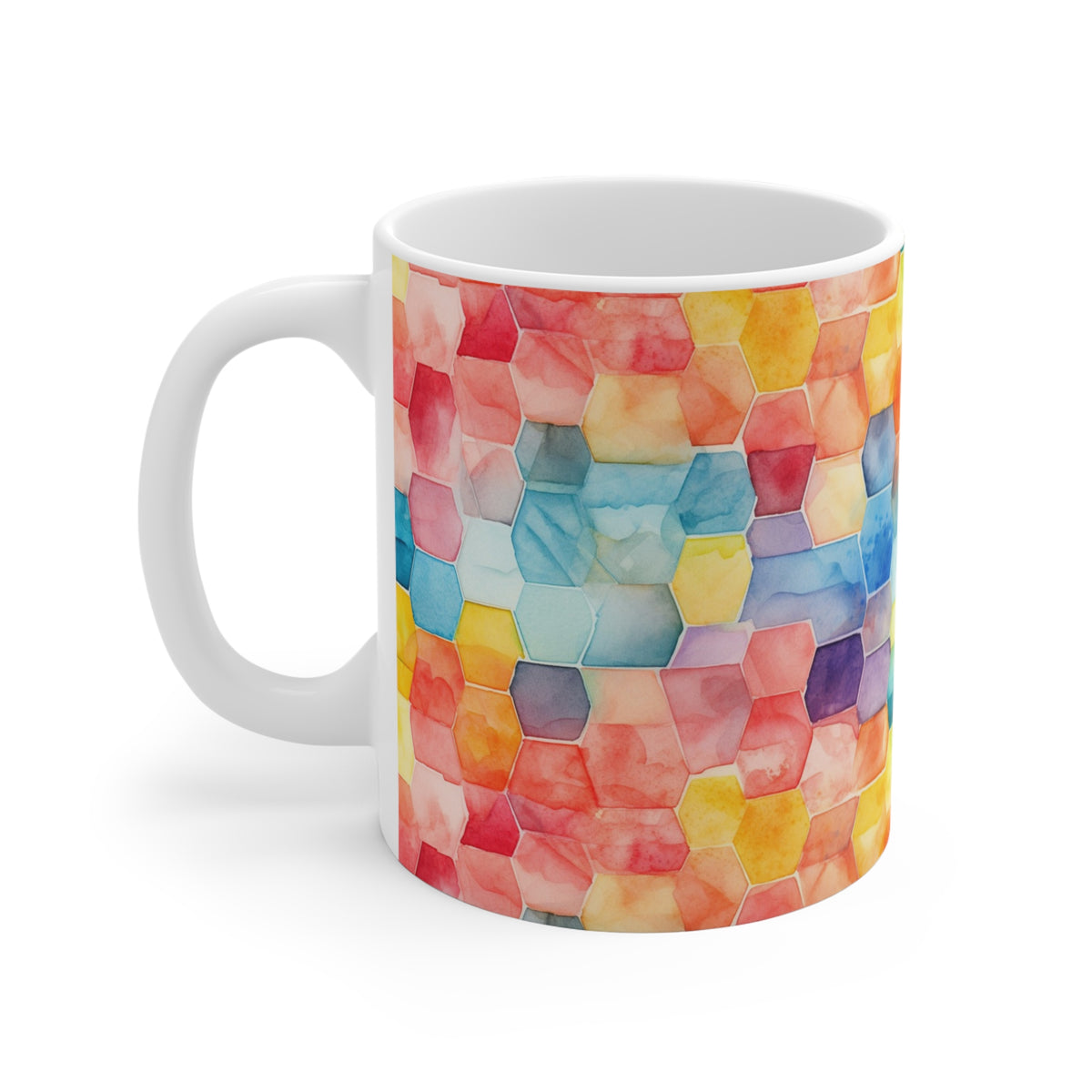 Various Watercolor Design All Over Coffee Mug – Unique Artistic Ceramic Coffee Cup 46