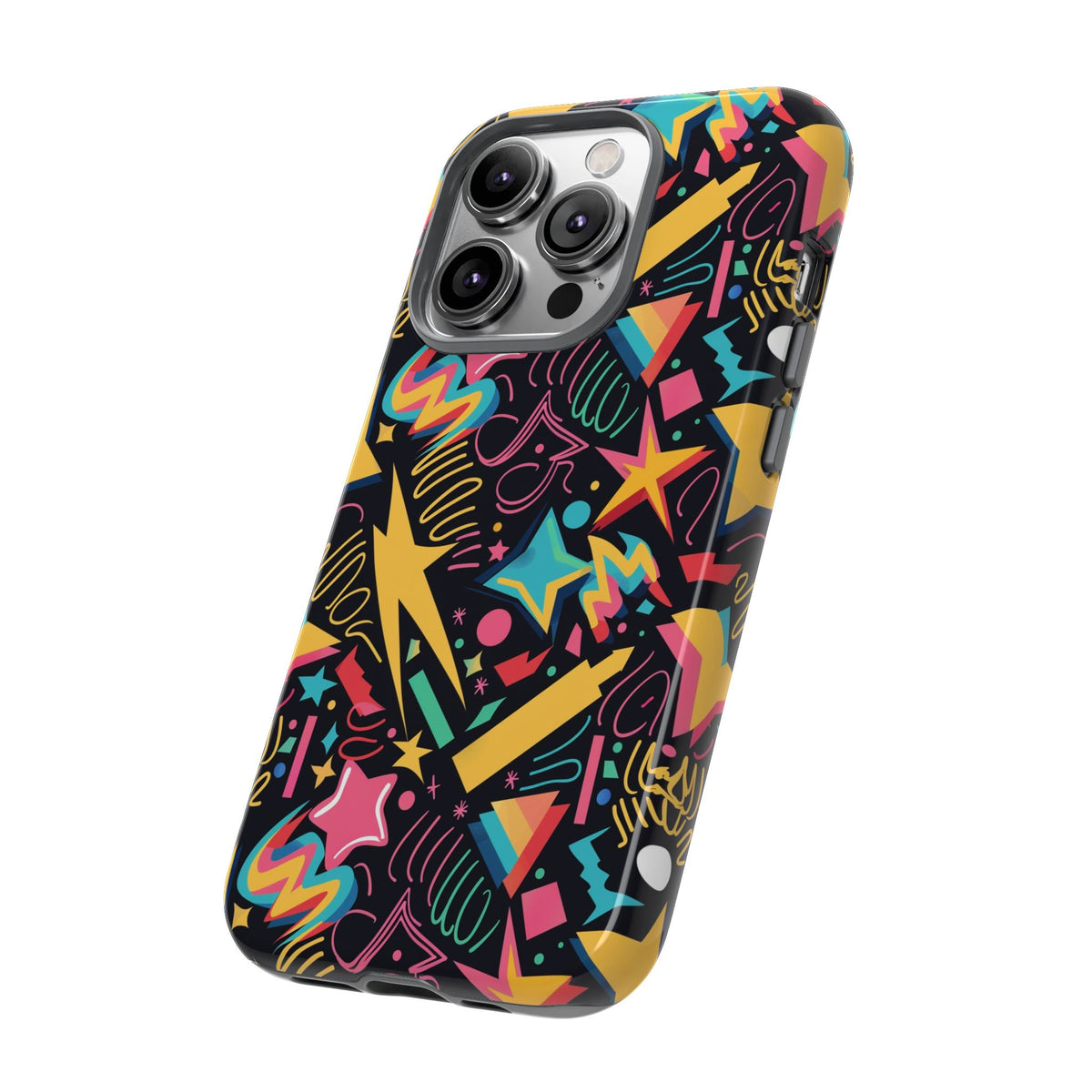 90s Themed Seamless Pattern Phone Case – Embrace Retro Style and Protection 232