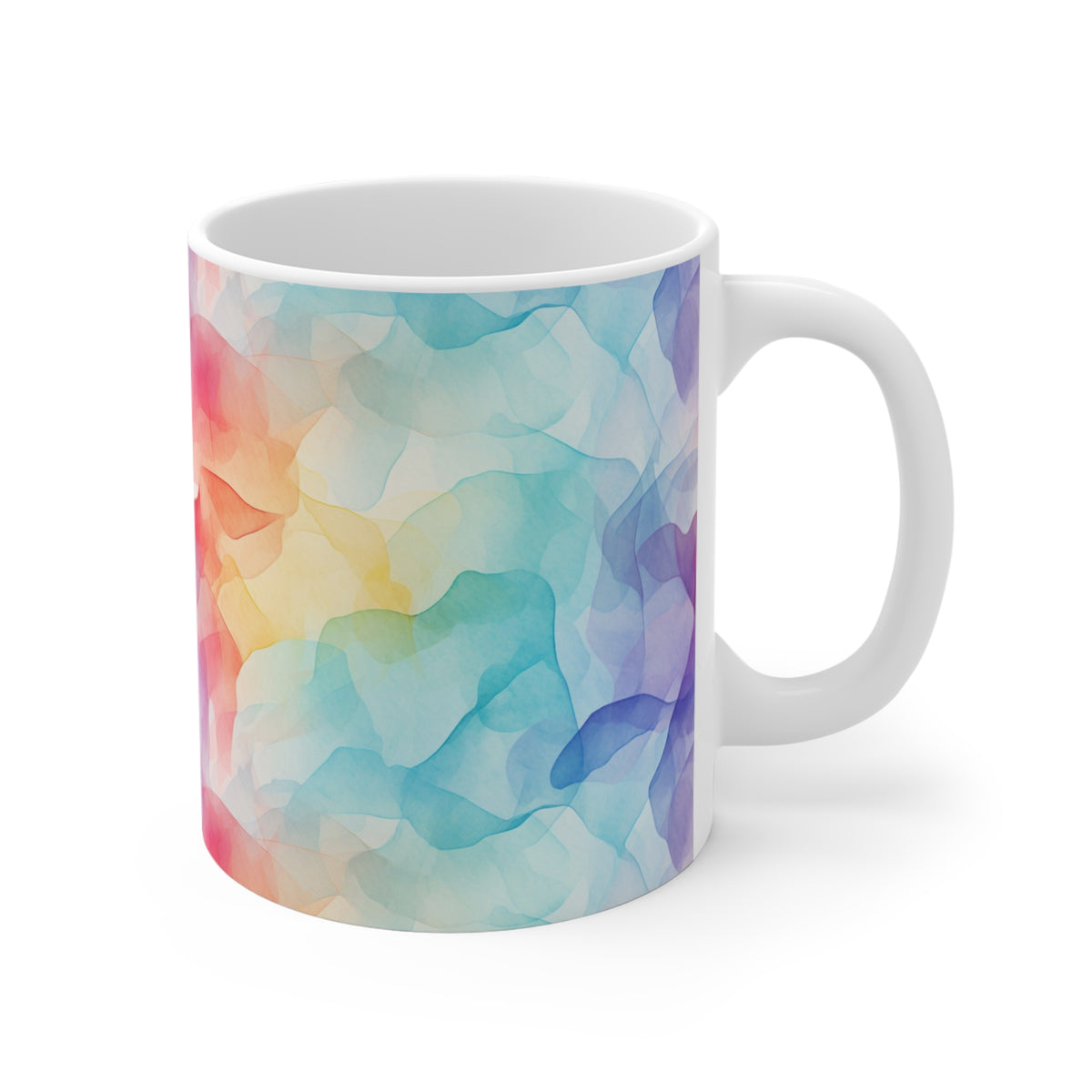 Various Watercolor Design All Over Coffee Mug – Unique Artistic Ceramic Coffee Cup 163