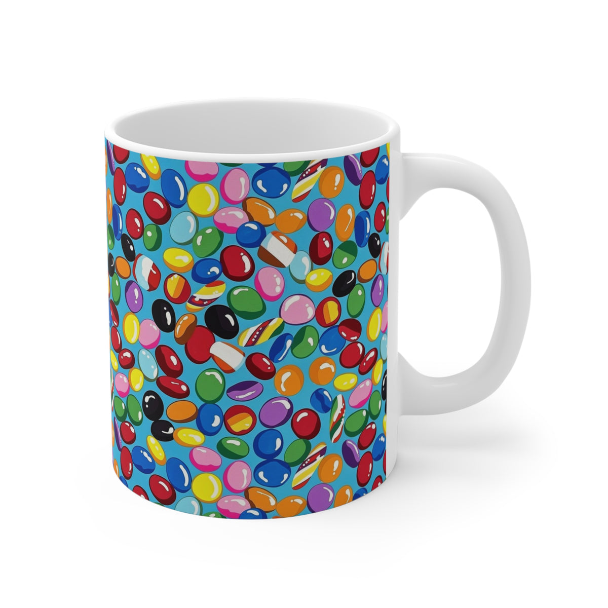 Colorful All-Over Candy Theme Coffee Mug Fun Ceramic Drinkware 290