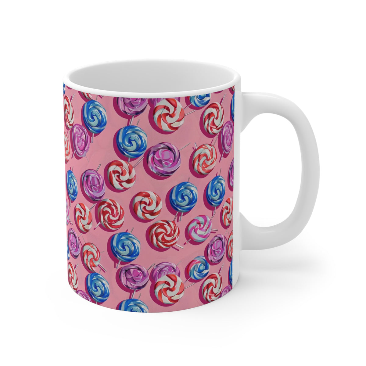 Colorful All-Over Candy Theme Coffee Mug Fun Ceramic Drinkware 126