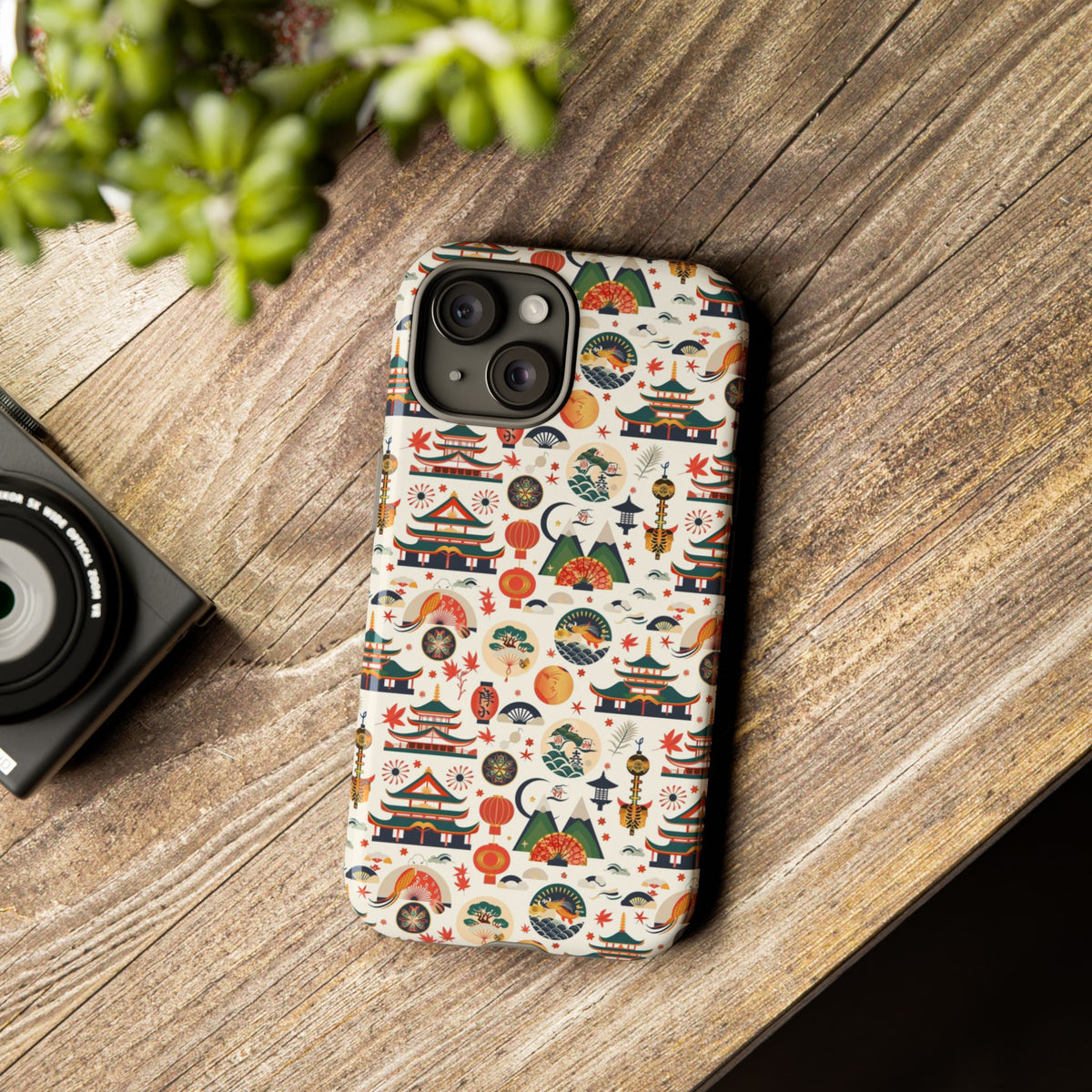 Japanese Pattern Phone Case – Elegant & Timeless Design for Your Phone 068