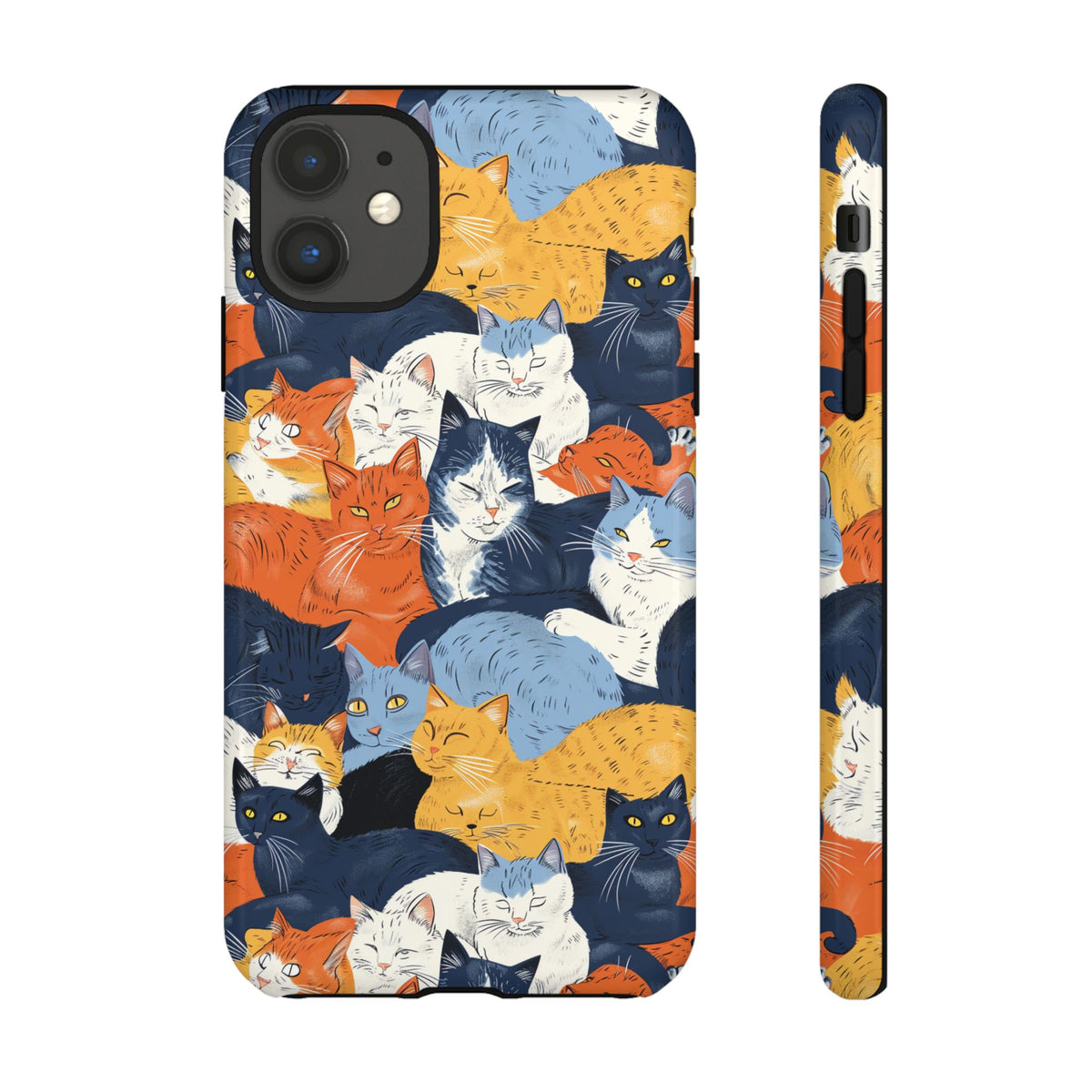 Seamless Cat Pattern Design Phone Case – Playful and Stylish Cat-Themed Phone Cover