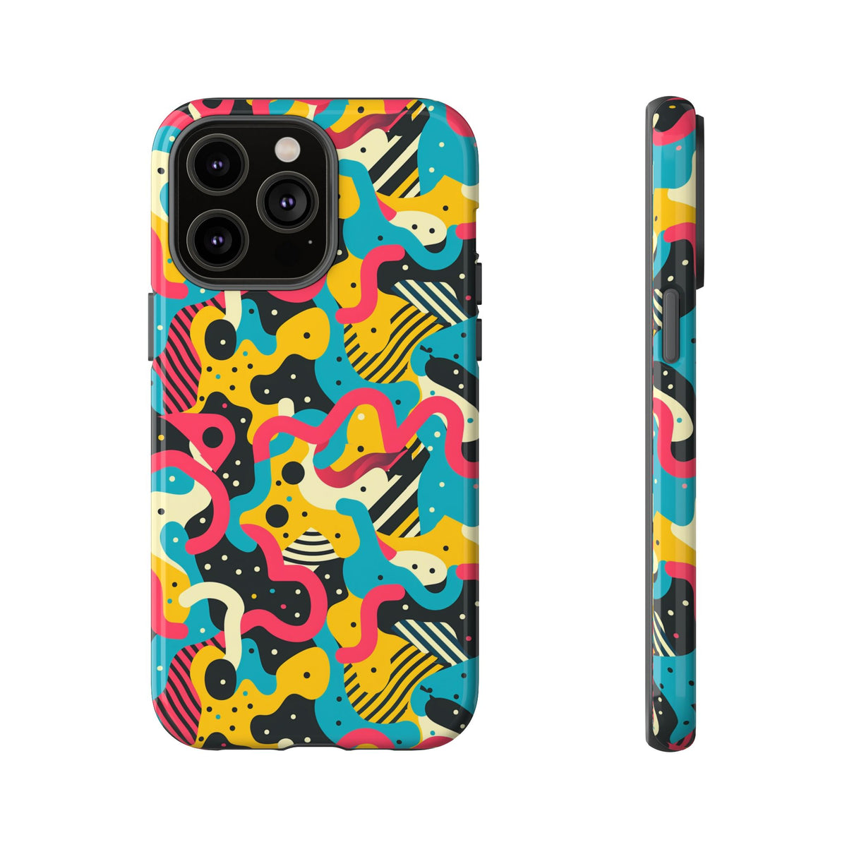 90s Themed Seamless Pattern Phone Case – Embrace Retro Style and Protection 238