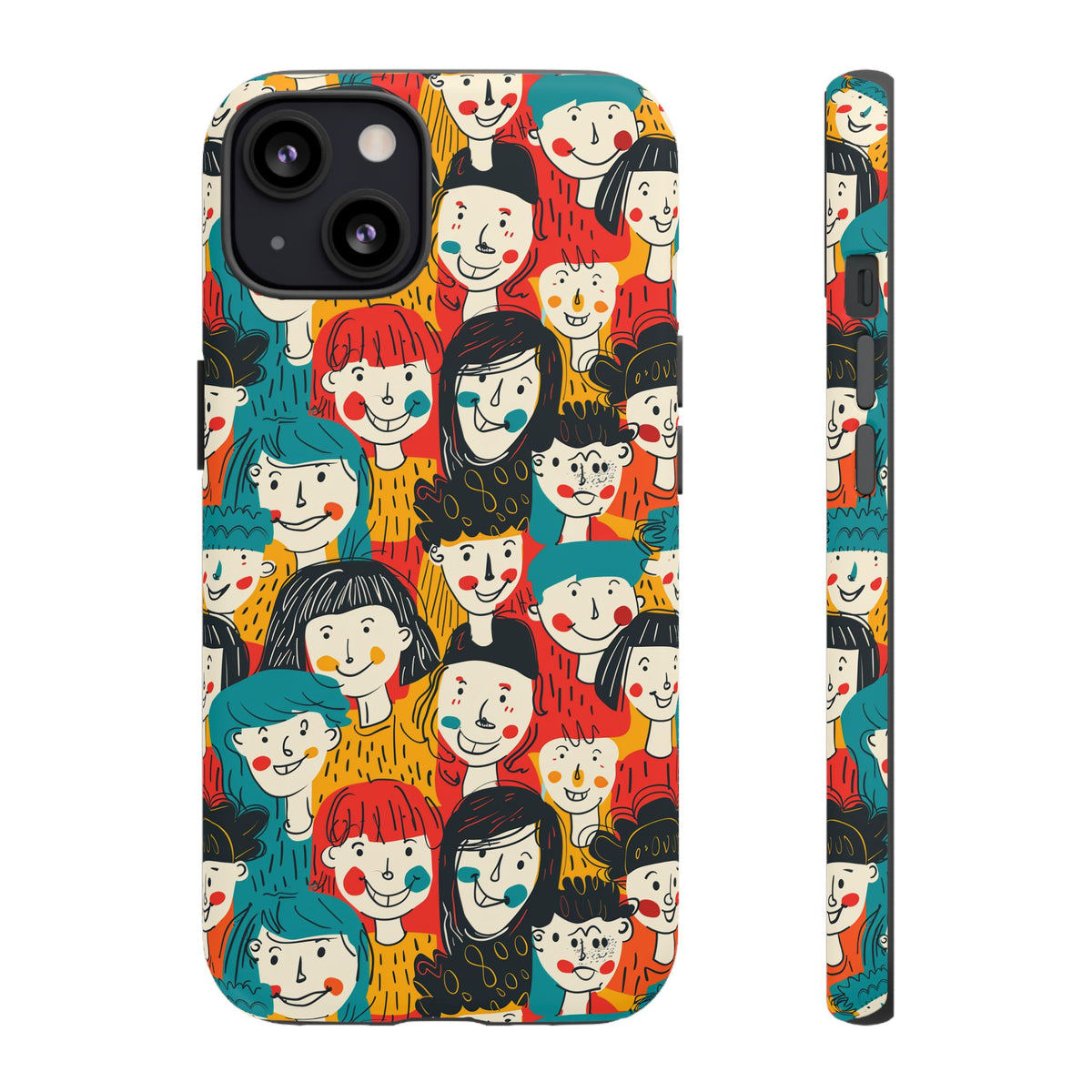 Happy Faces Phone Case – Joyful and Cheerful Design for a Bright Look 3