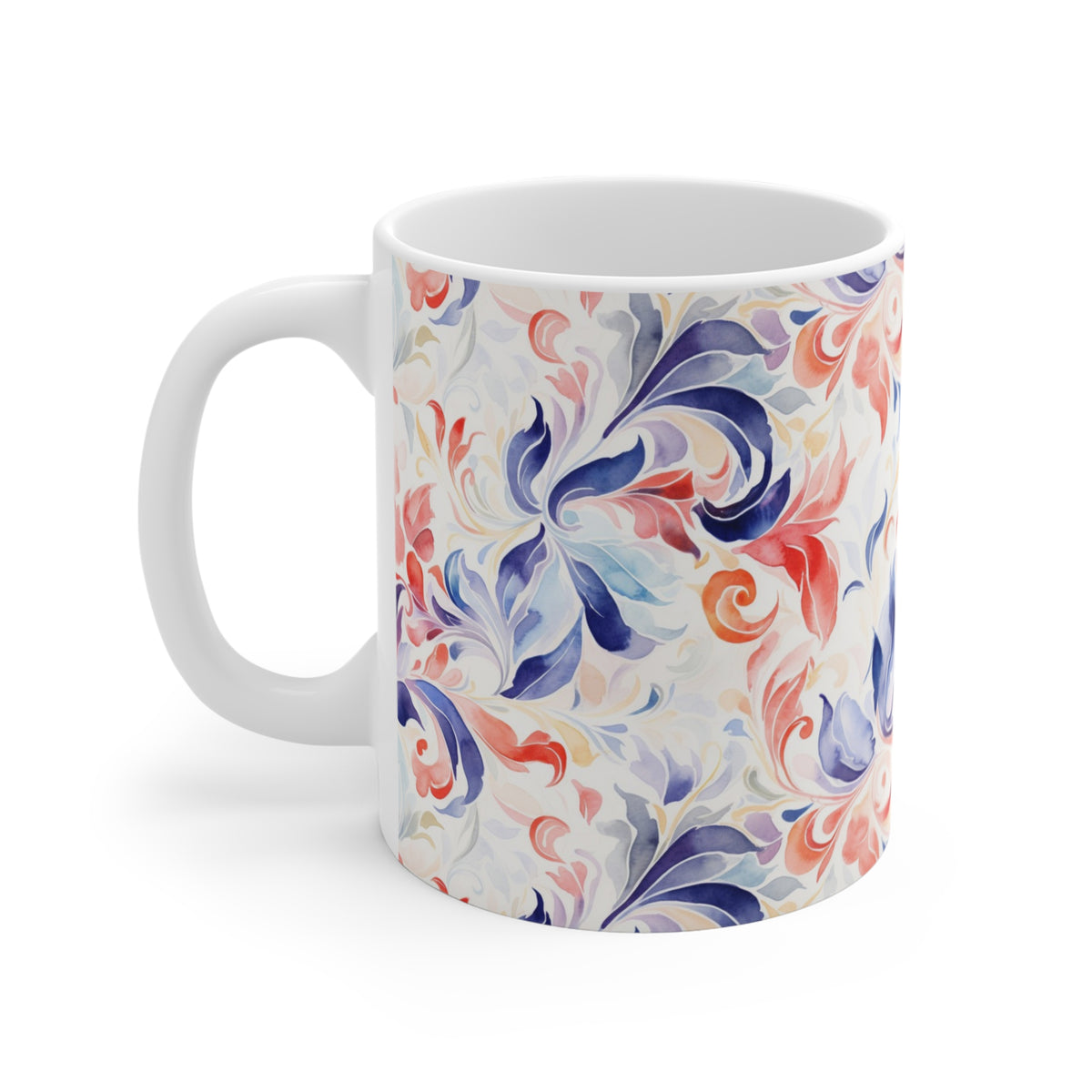 Various Watercolor Design All Over Coffee Mug – Unique Artistic Ceramic Coffee Cup 119