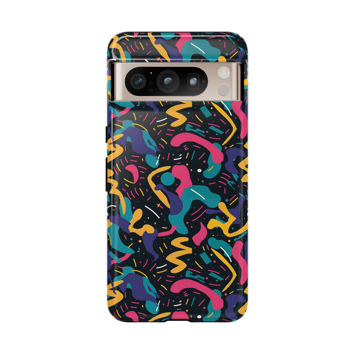 90s Themed Seamless Pattern Phone Case – Embrace Retro Style and Protection 235