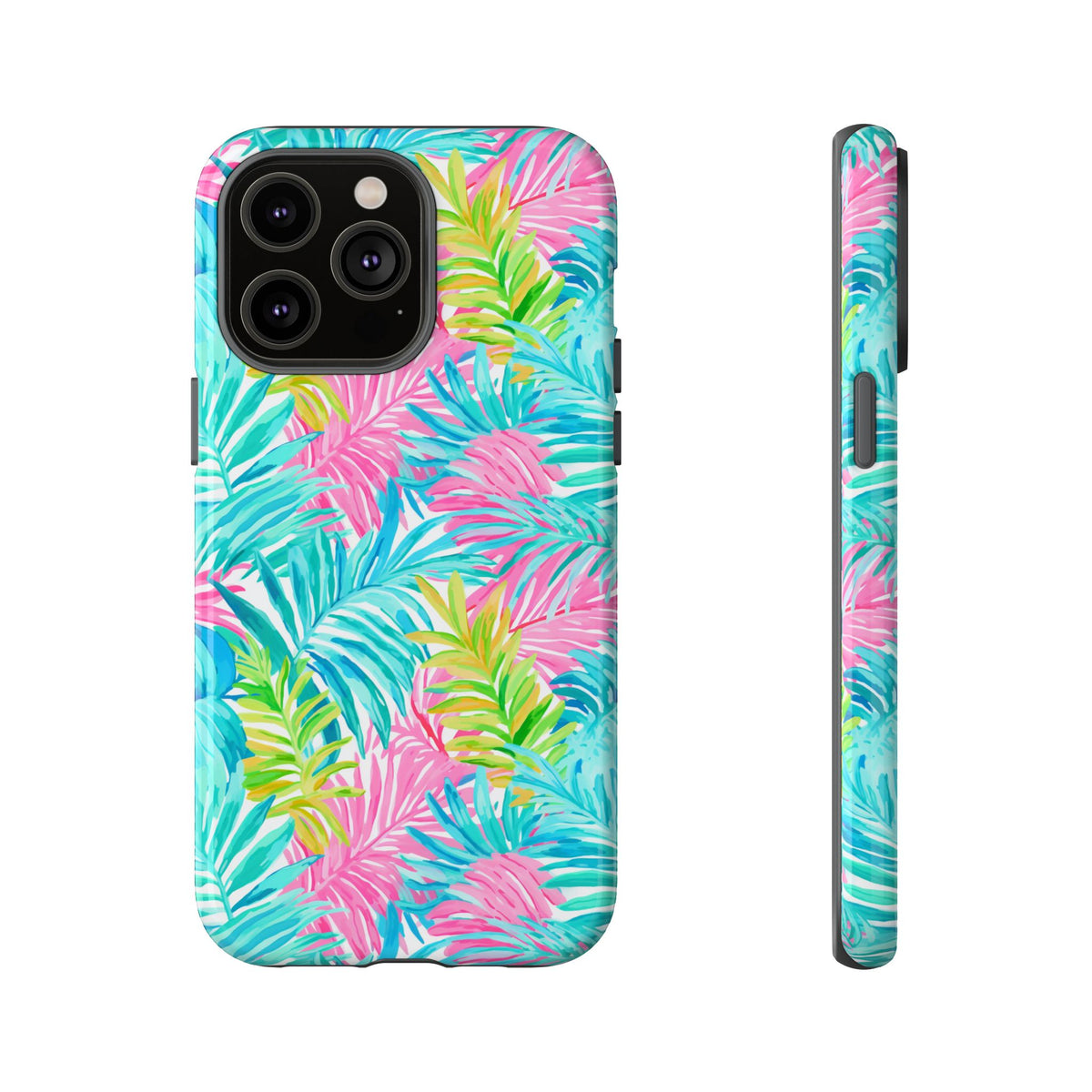 Vibrant Summer Leaves Phone Case – Colorful & Durable Summer Design