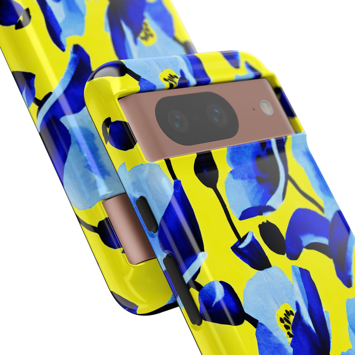 Vibrant Blue Floral Phone Case – A Perfect Fusion of Style and Protection