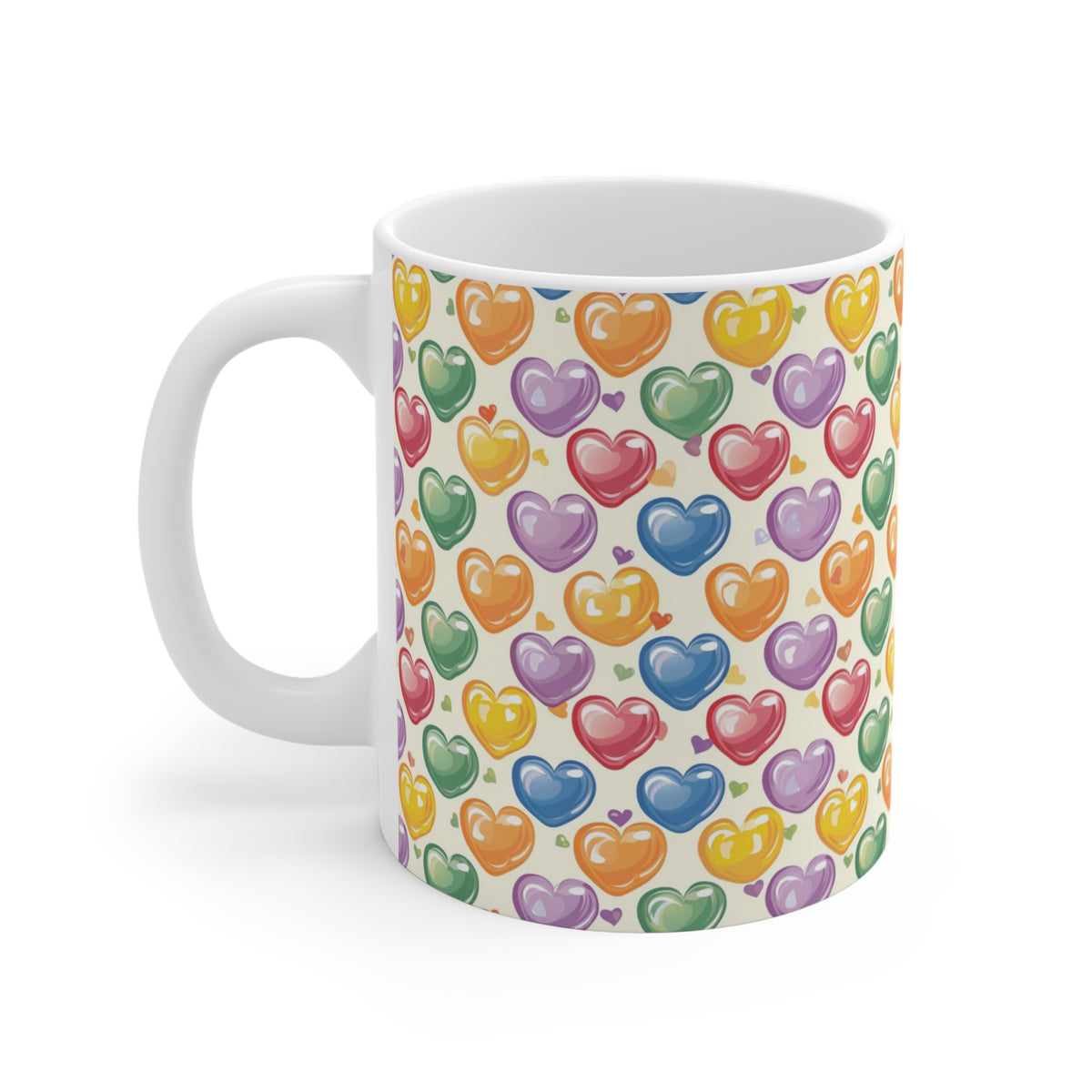 Colorful All-Over Candy Theme Coffee Mug Fun Ceramic Drinkware 460