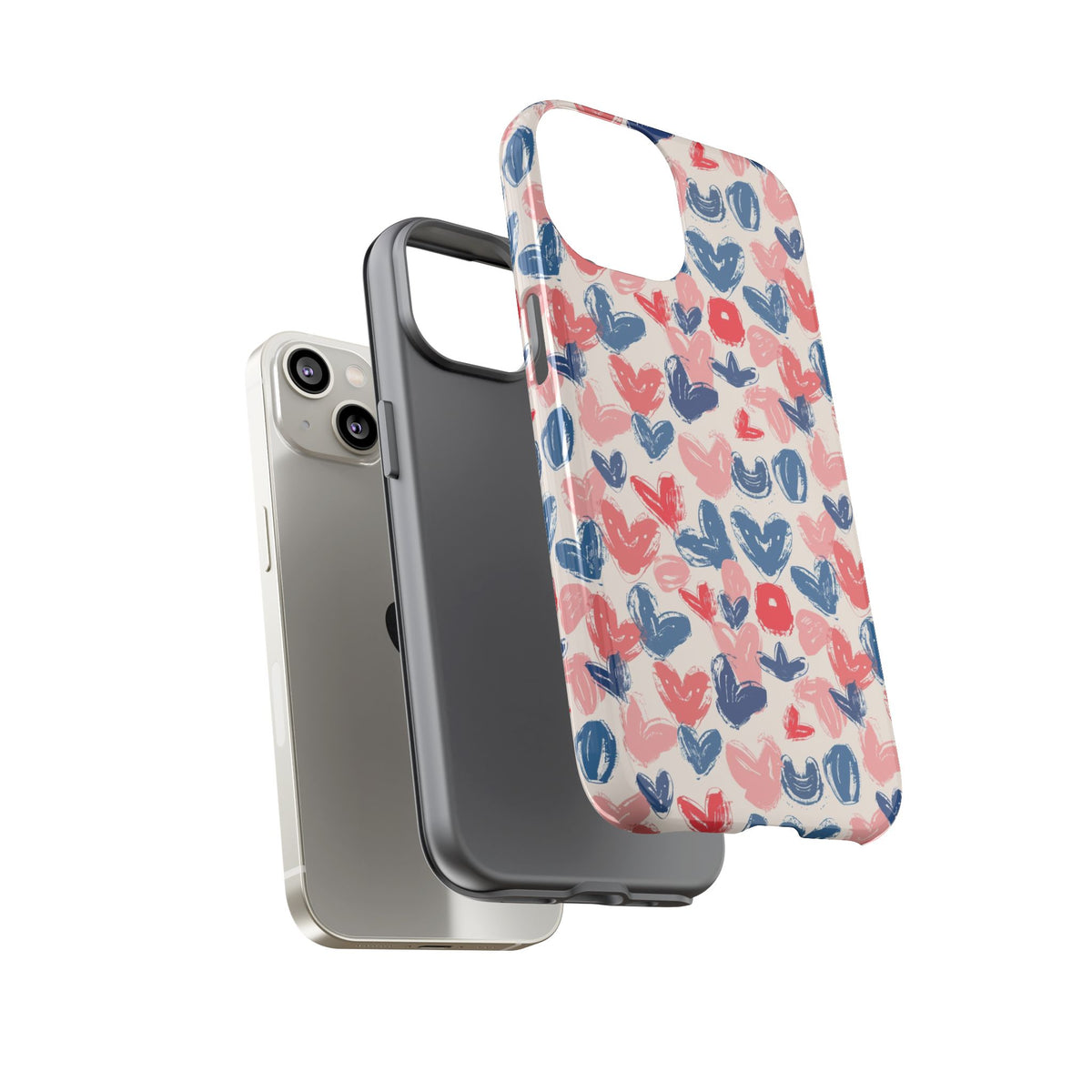 Heart Pattern Phone Case – Stylish & Loving Design for Your Device 354