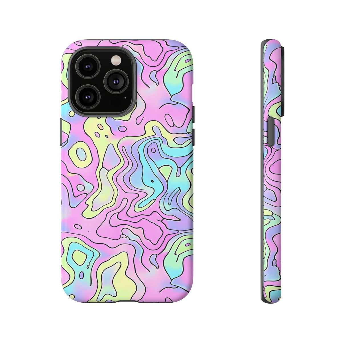 Abstract Pastel Waves and Wavy Lines Phone Case – Elegant and Modern Phone Cover 2