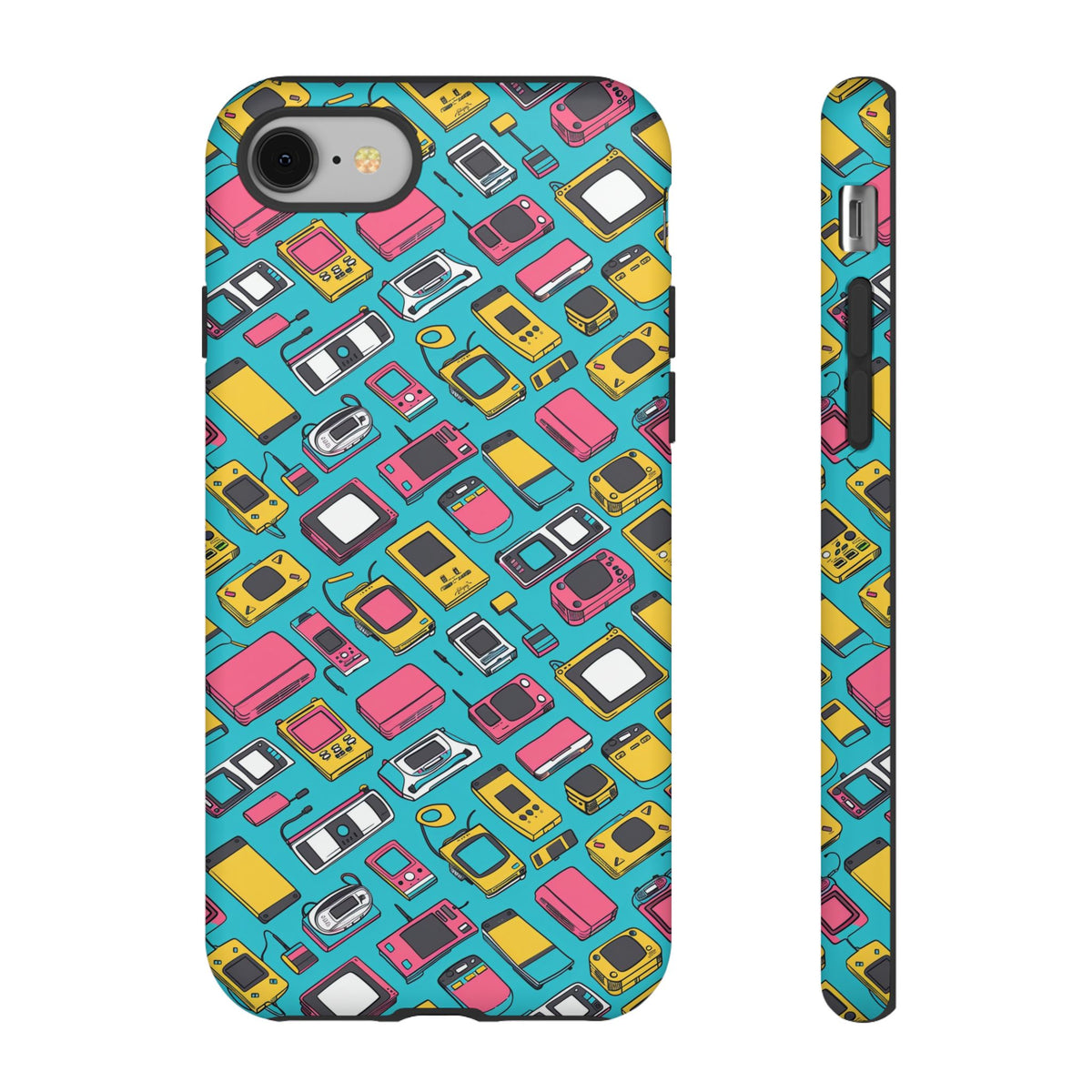 90s Themed Seamless Pattern Phone Case – Embrace Retro Style and Protection 237