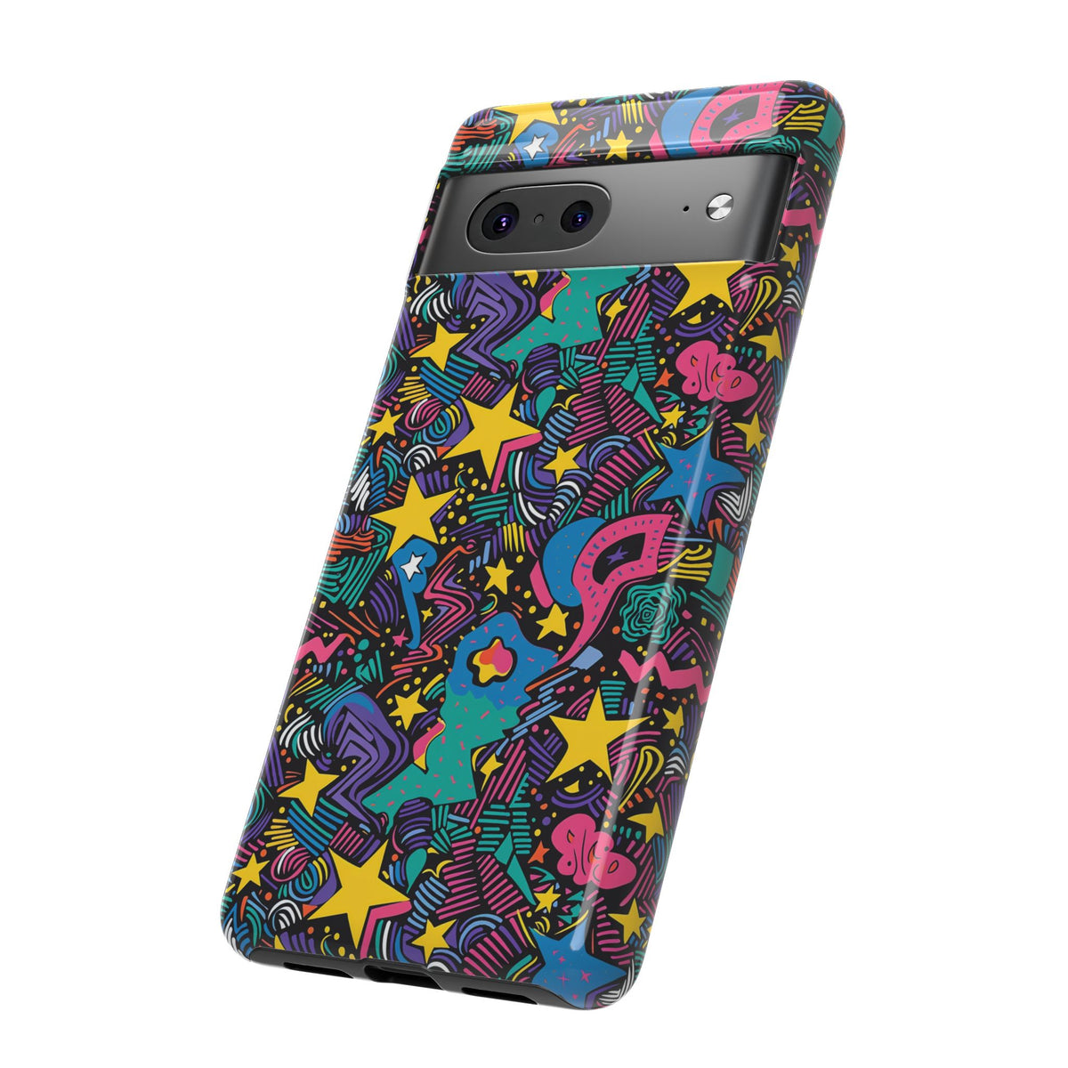 90s Themed Seamless Pattern Phone Case – Embrace Retro Style and Protection 227