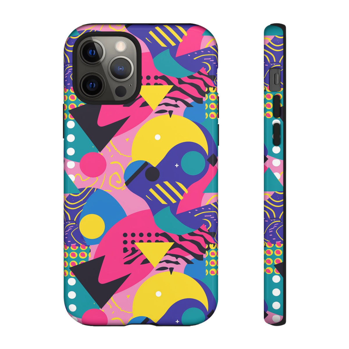 90s Themed Seamless Pattern Phone Case – Embrace Retro Style and Protection 283