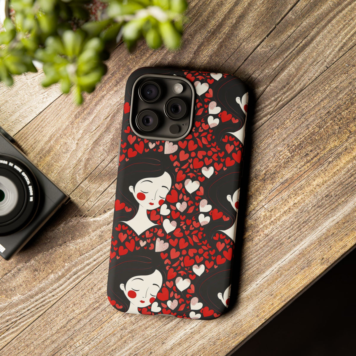 Heart Pattern Phone Case – Stylish & Loving Design for Your Device 232