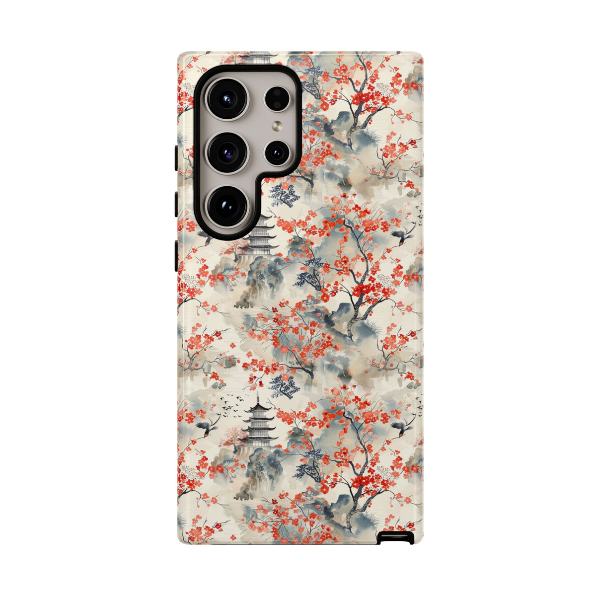 Japanese Style Pattern Phone Case - Elegant & Protective Cover