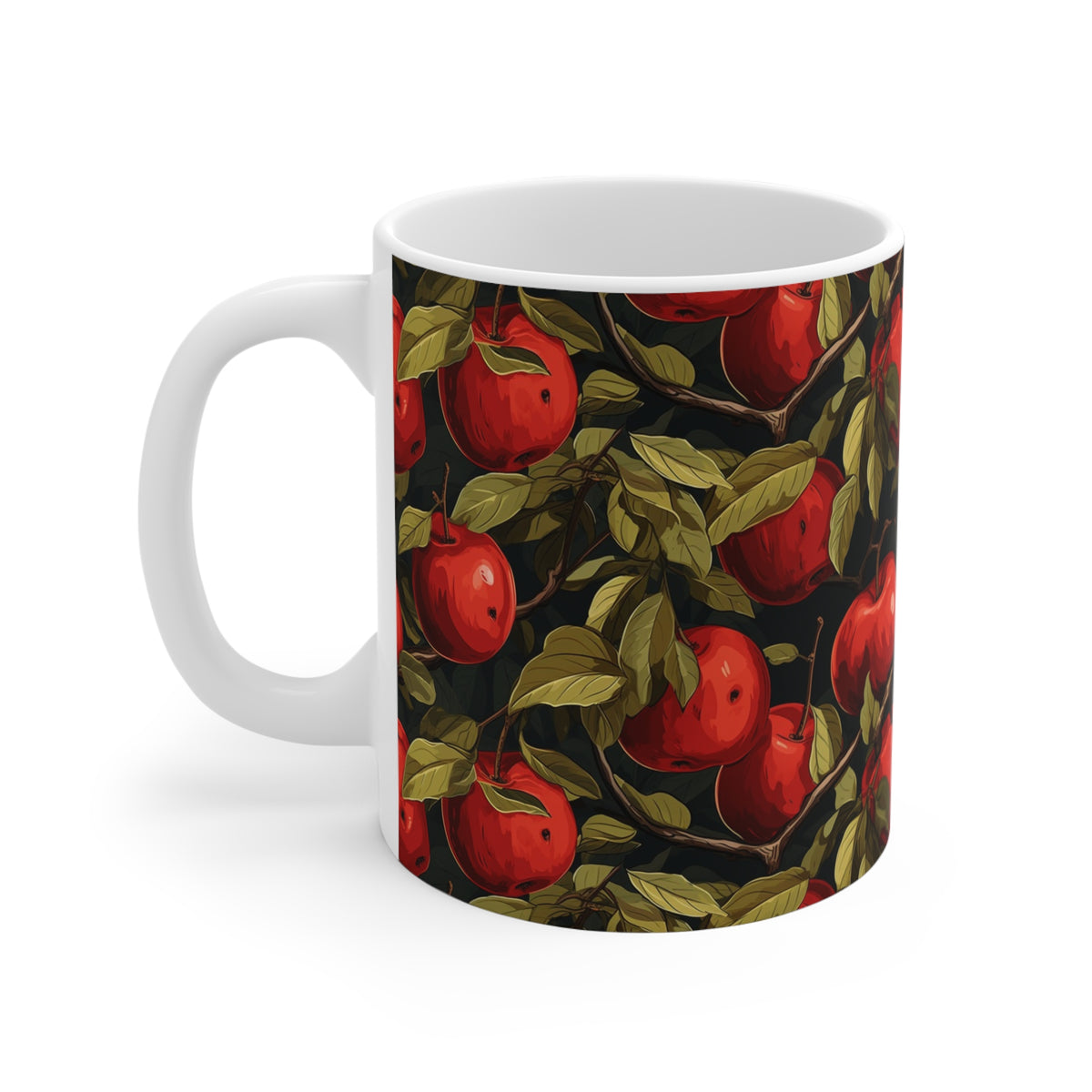 Vibrant Infinite Fruit Pattern Coffee Mug - Unique Ceramic Drinkware 637