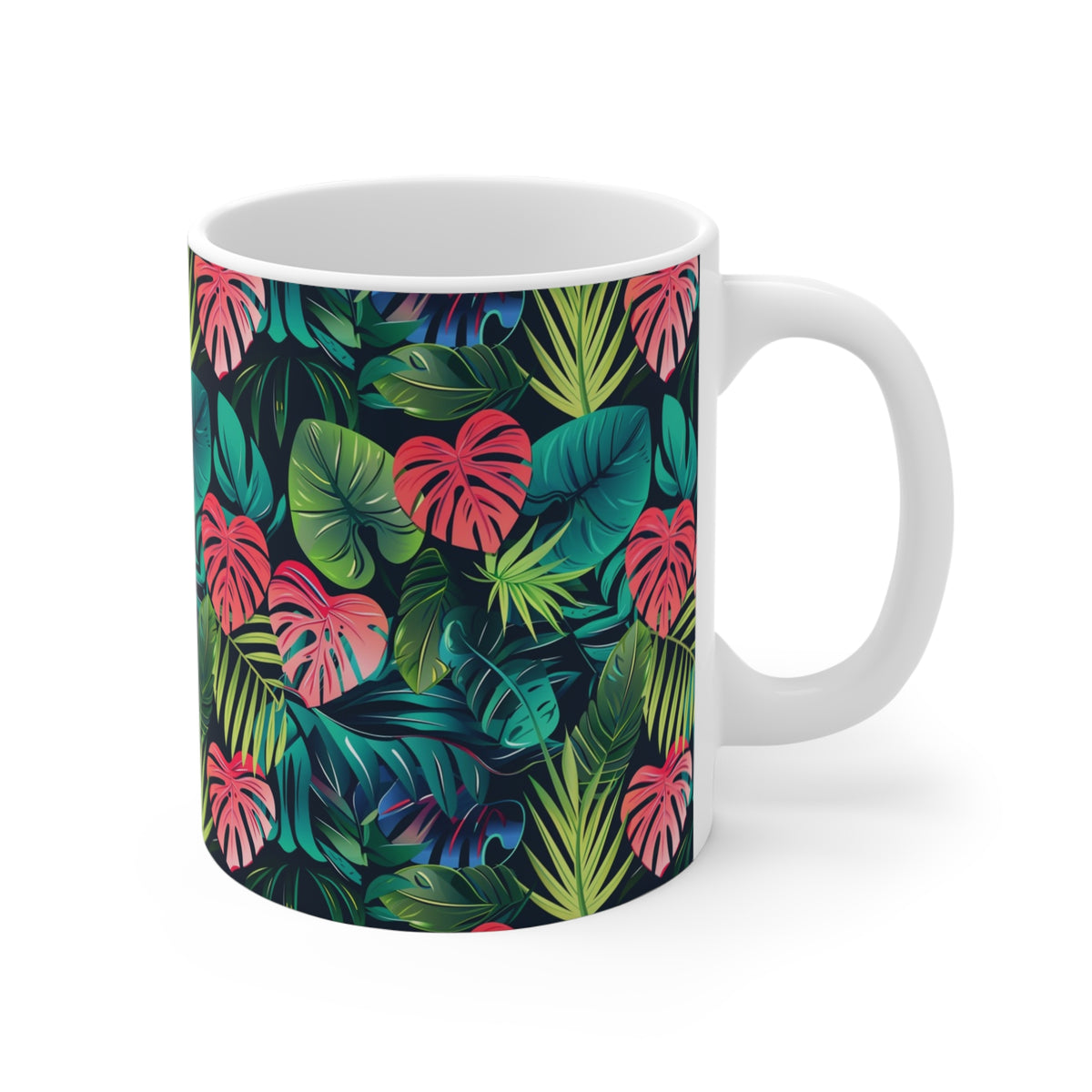 Colorful Heart Design Coffee Mug - Endless Love Pattern Ceramic Cup 821