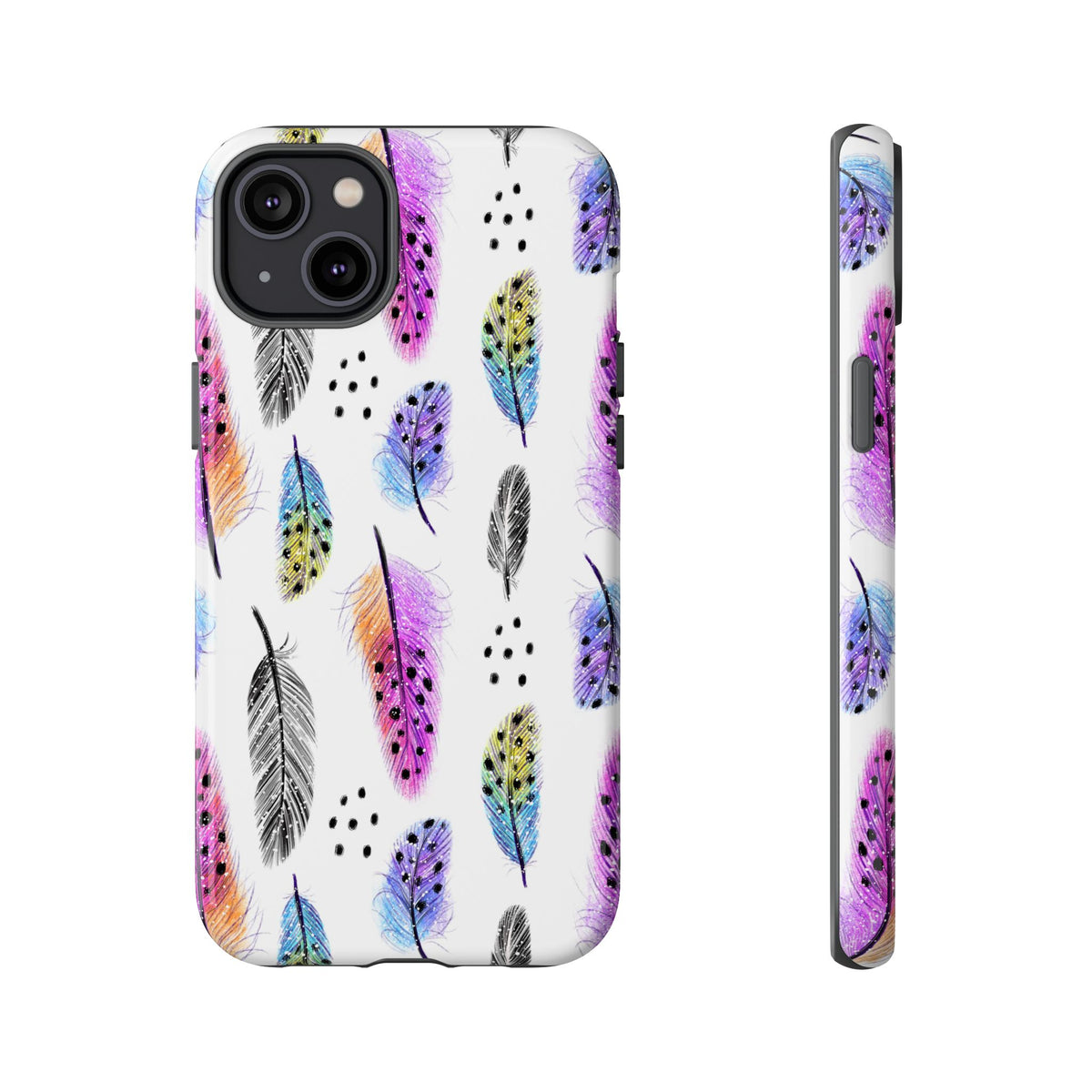 Feather Pattern Phone Case – Elegant & Durable Protection for Your Phone