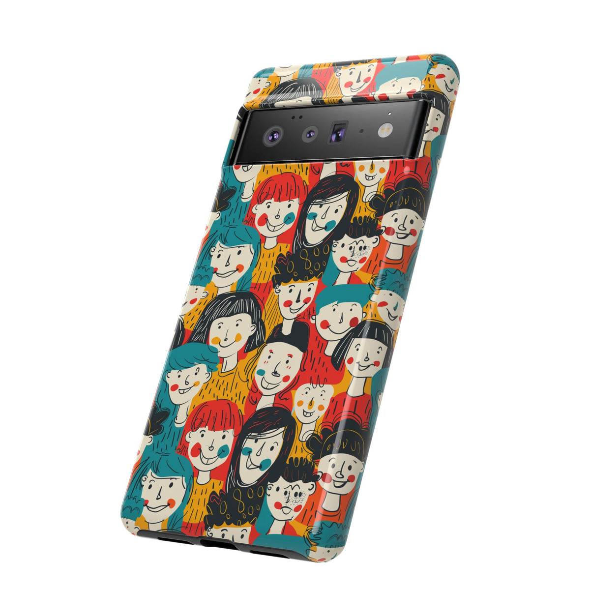 Happy Faces Phone Case – Joyful and Cheerful Design for a Bright Look 3