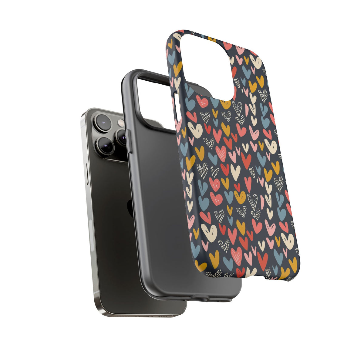 Heart Pattern Phone Case – Stylish & Loving Design for Your Device 816