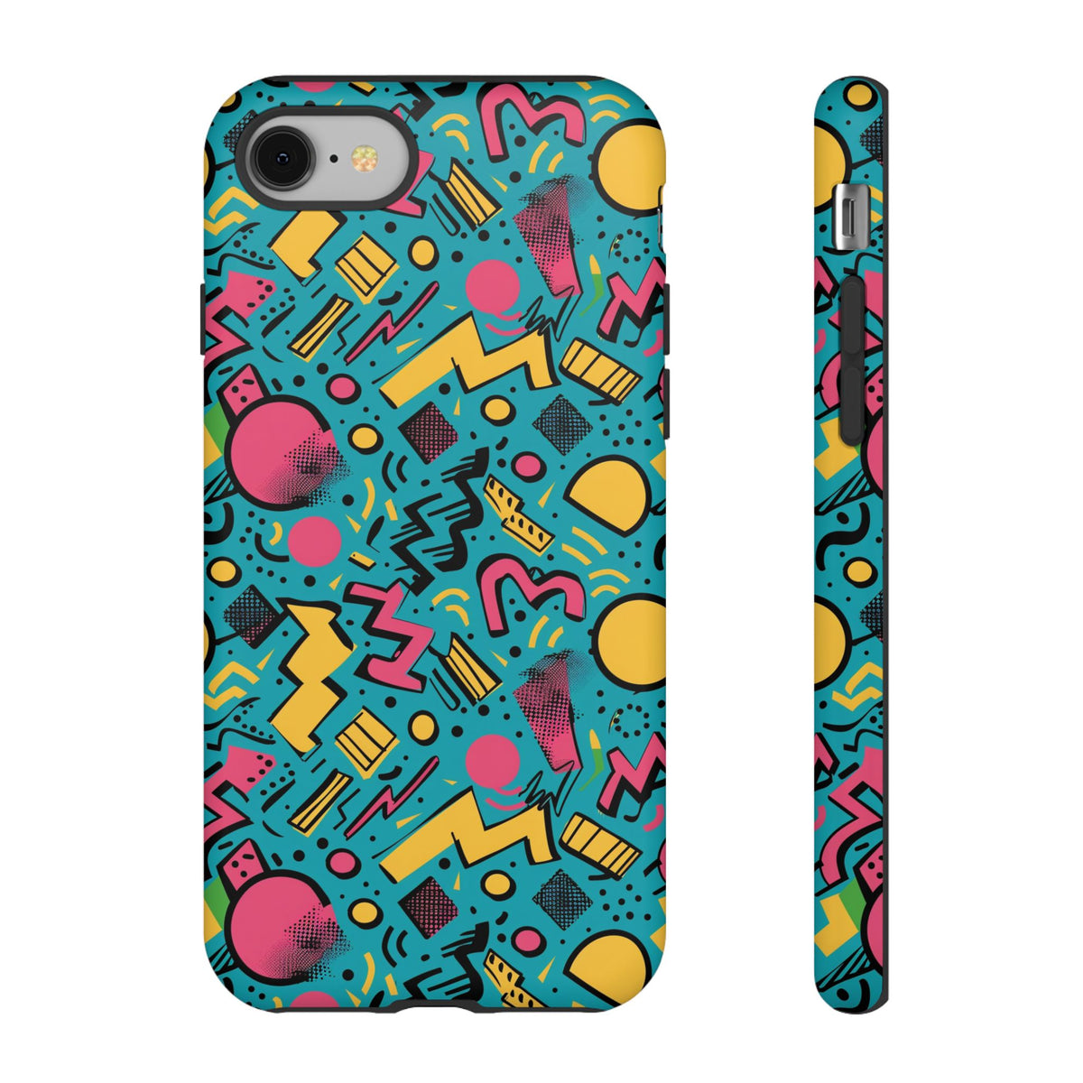 90s Themed Seamless Pattern Phone Case – Embrace Retro Style and Protection 253