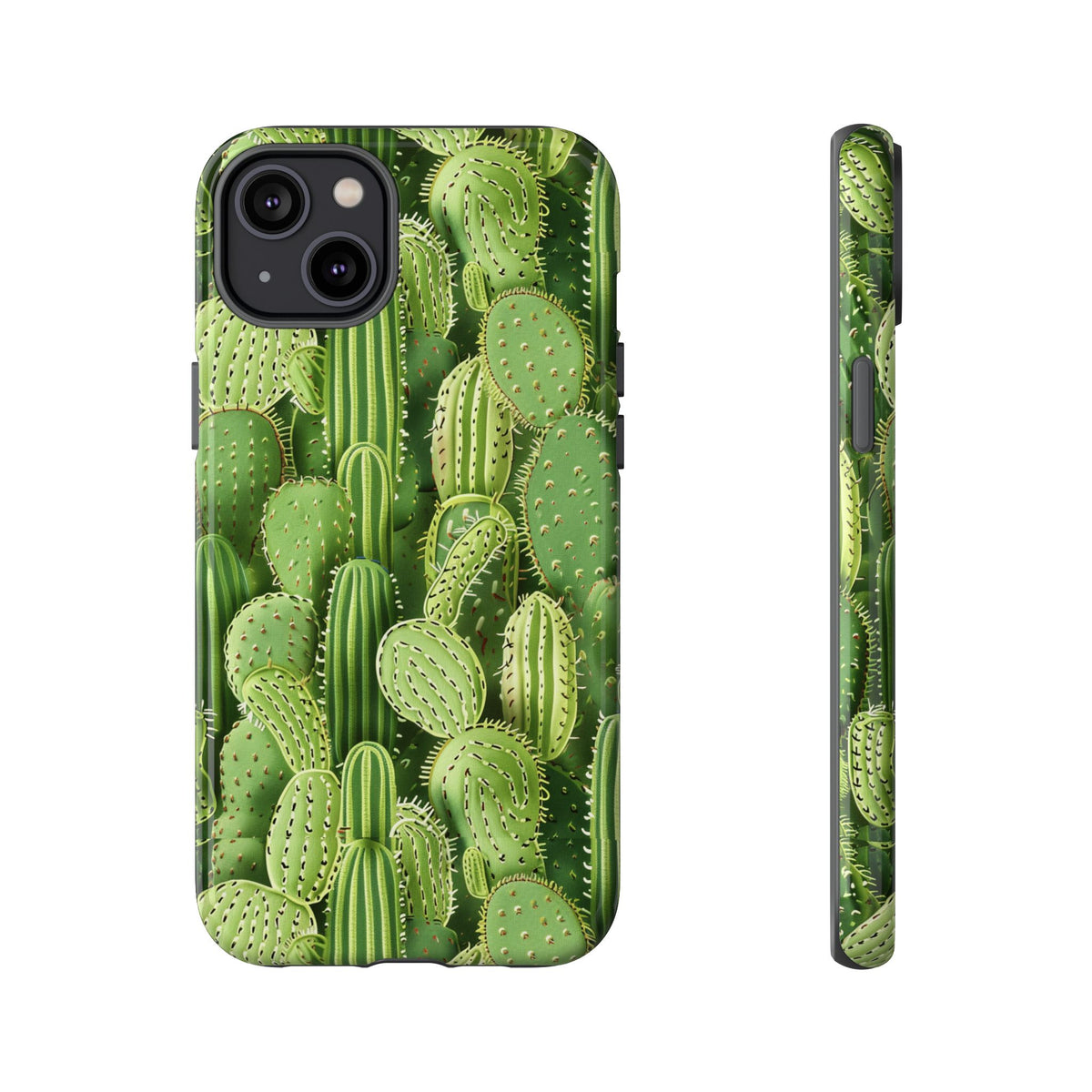 Cactus Embroidery Phone Case – Elegant and Unique Handcrafted Cactus Design