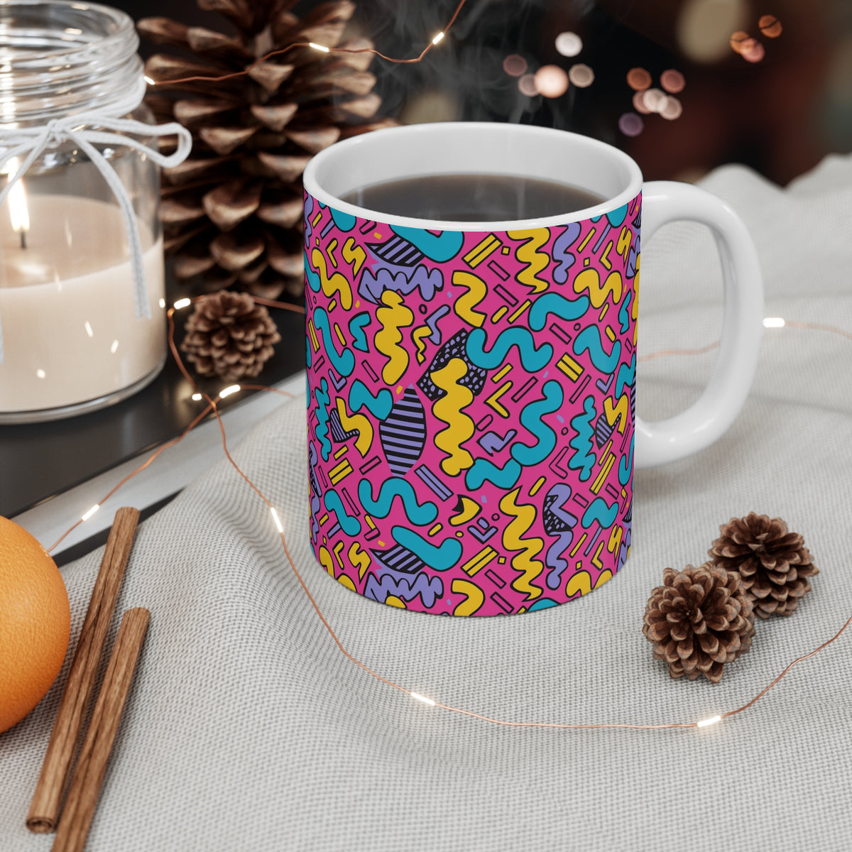 90s Retro Coffee Mug - Full Wrap Design 509