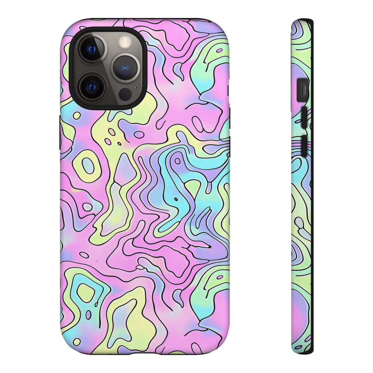 Abstract Pastel Waves and Wavy Lines Phone Case – Elegant and Modern Phone Cover 2