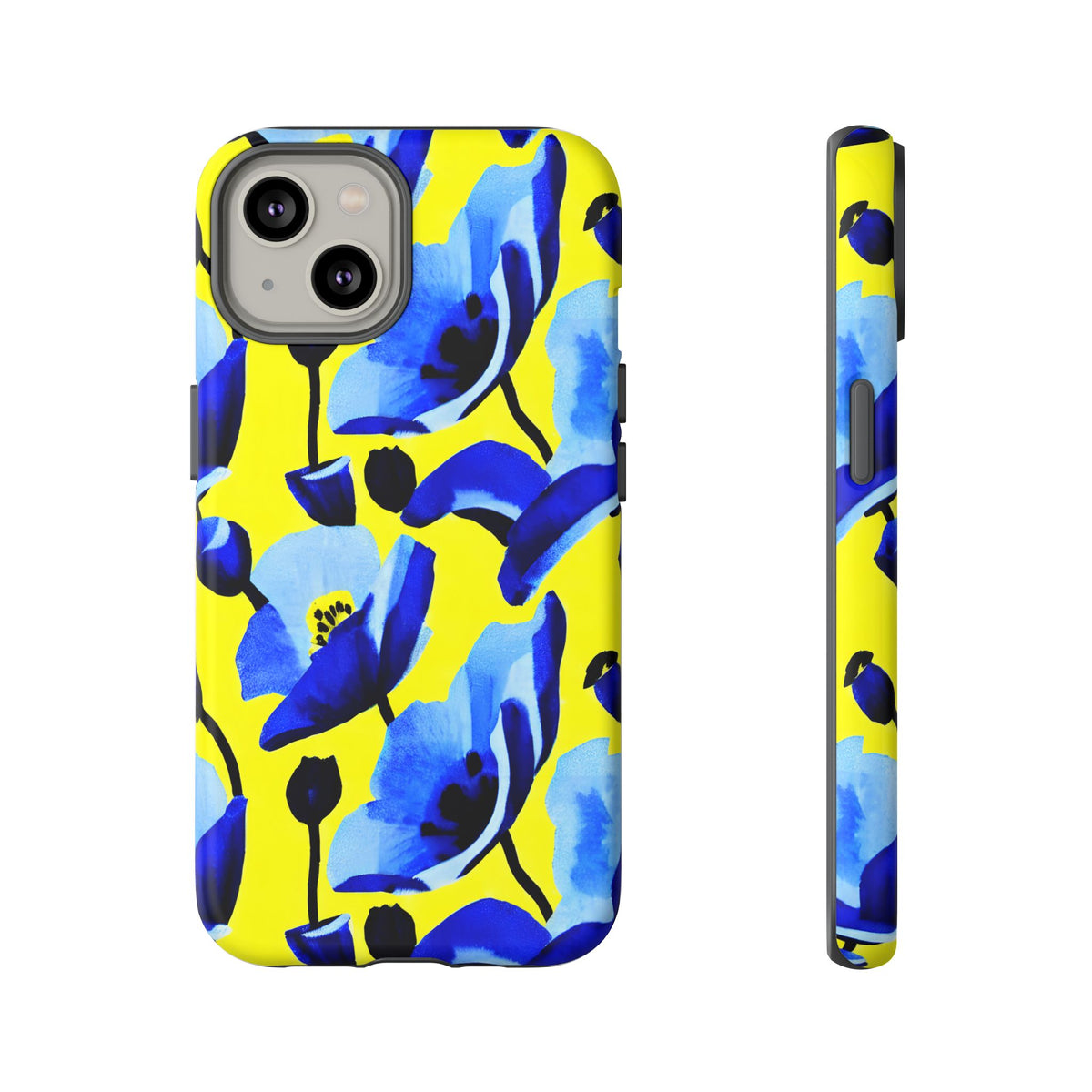 Vibrant Blue Floral Phone Case – A Perfect Fusion of Style and Protection