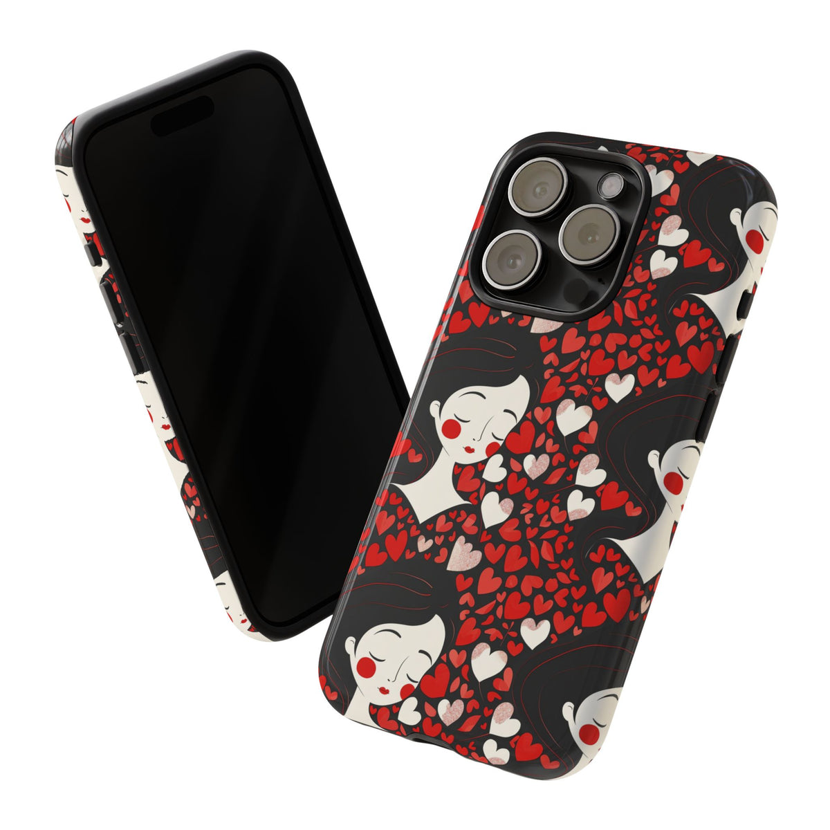 Heart Pattern Phone Case – Stylish & Loving Design for Your Device 232