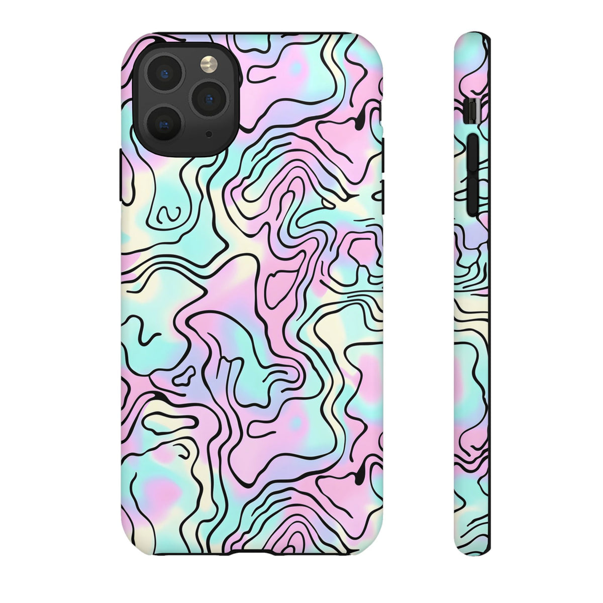 Abstract Pastel Waves and Wavy Lines Phone Case – Elegant and Modern Phone Cover