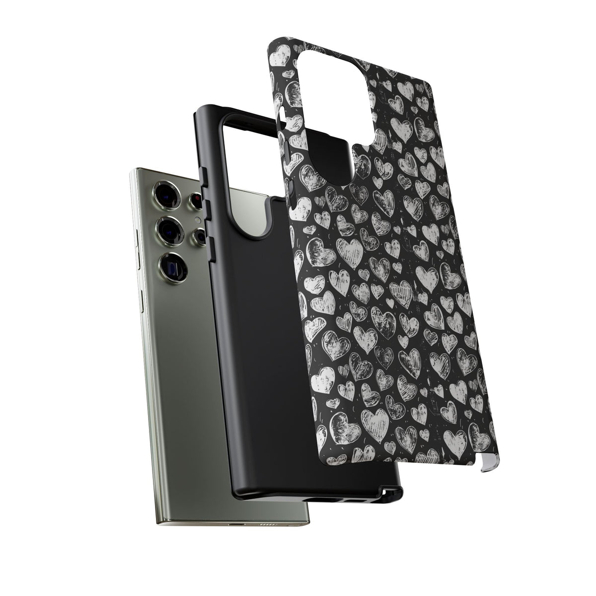 Heart Pattern Phone Case – Stylish & Loving Design for Your Device 815