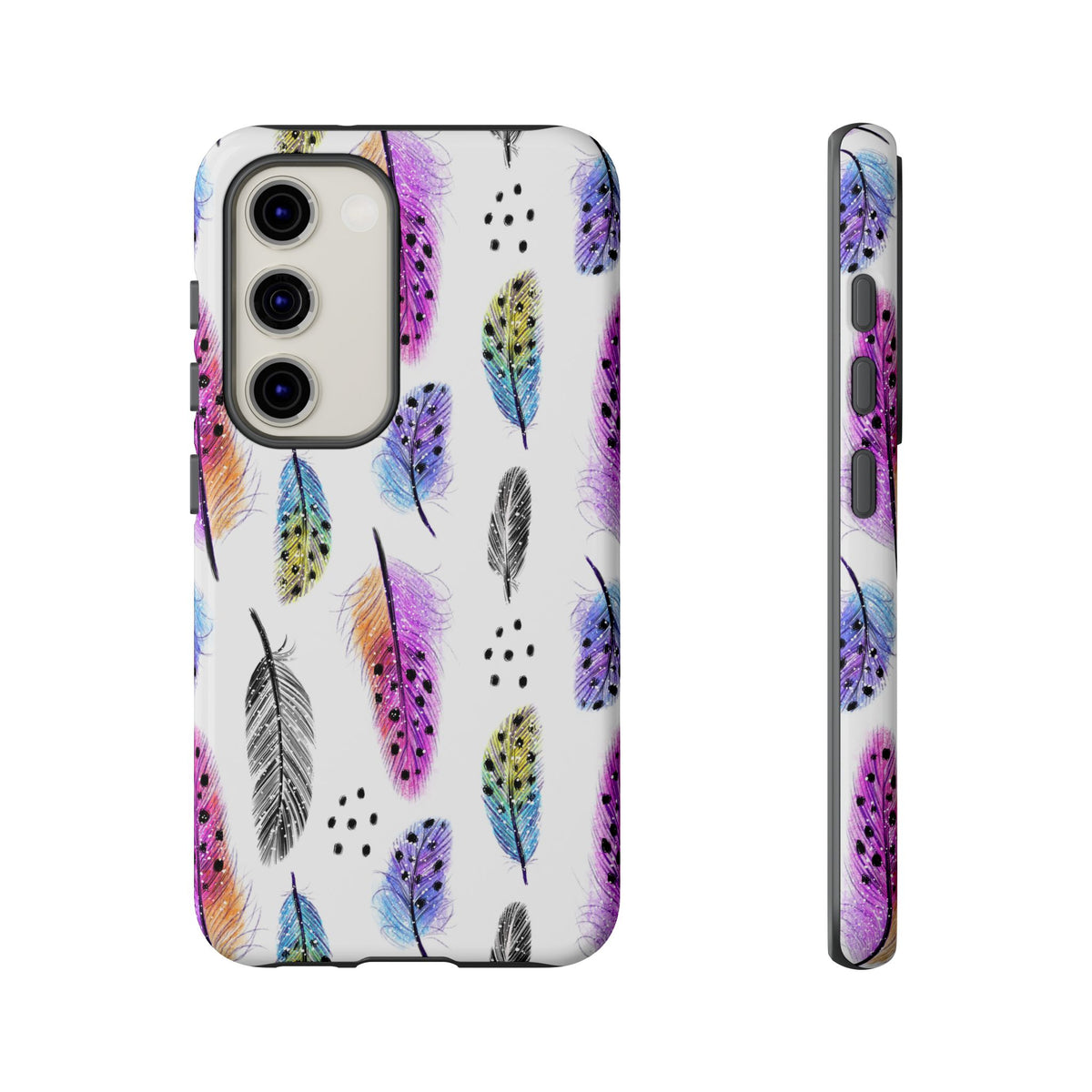 Feather Pattern Phone Case – Elegant & Durable Protection for Your Phone