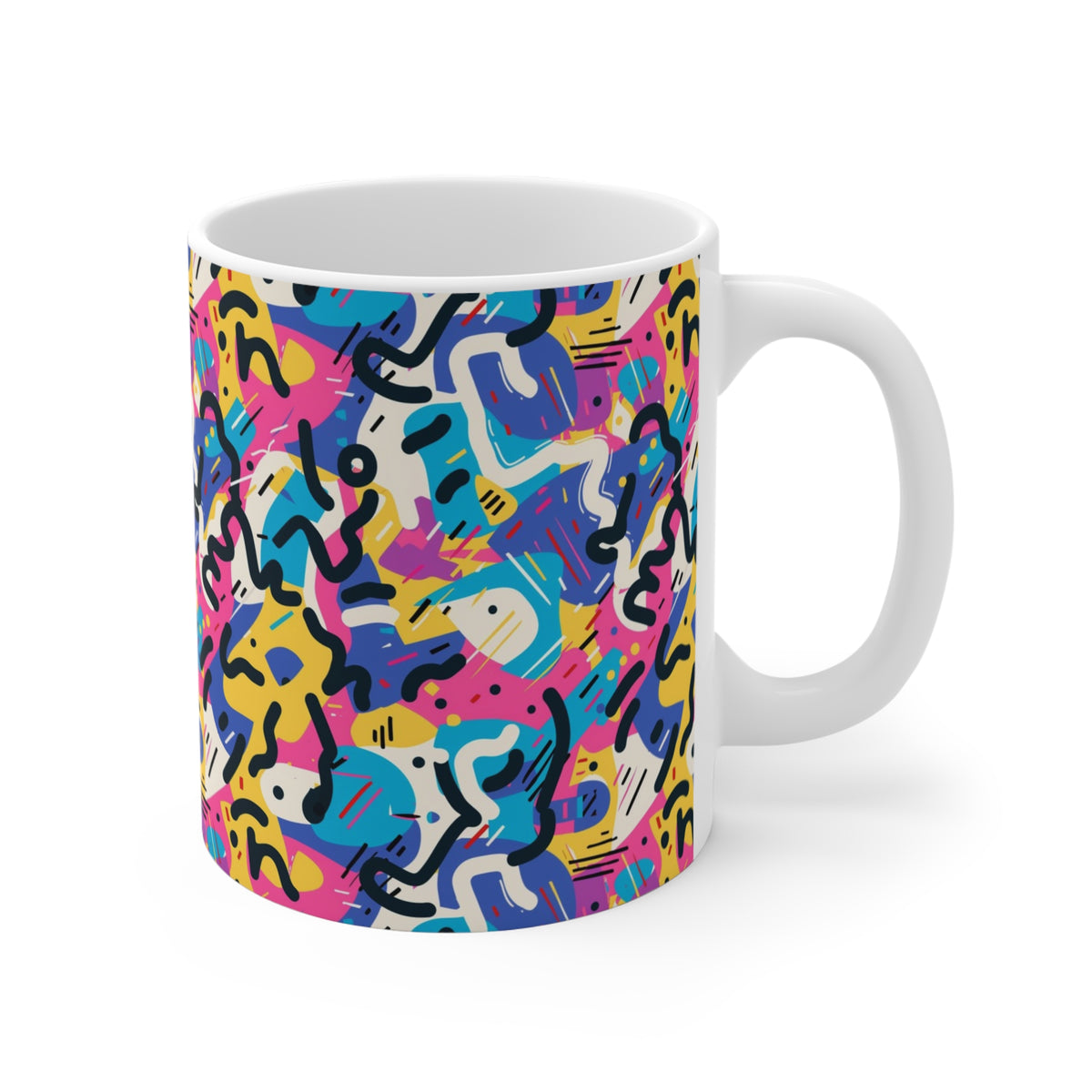 90s Retro Coffee Mug - Full Wrap Design 037
