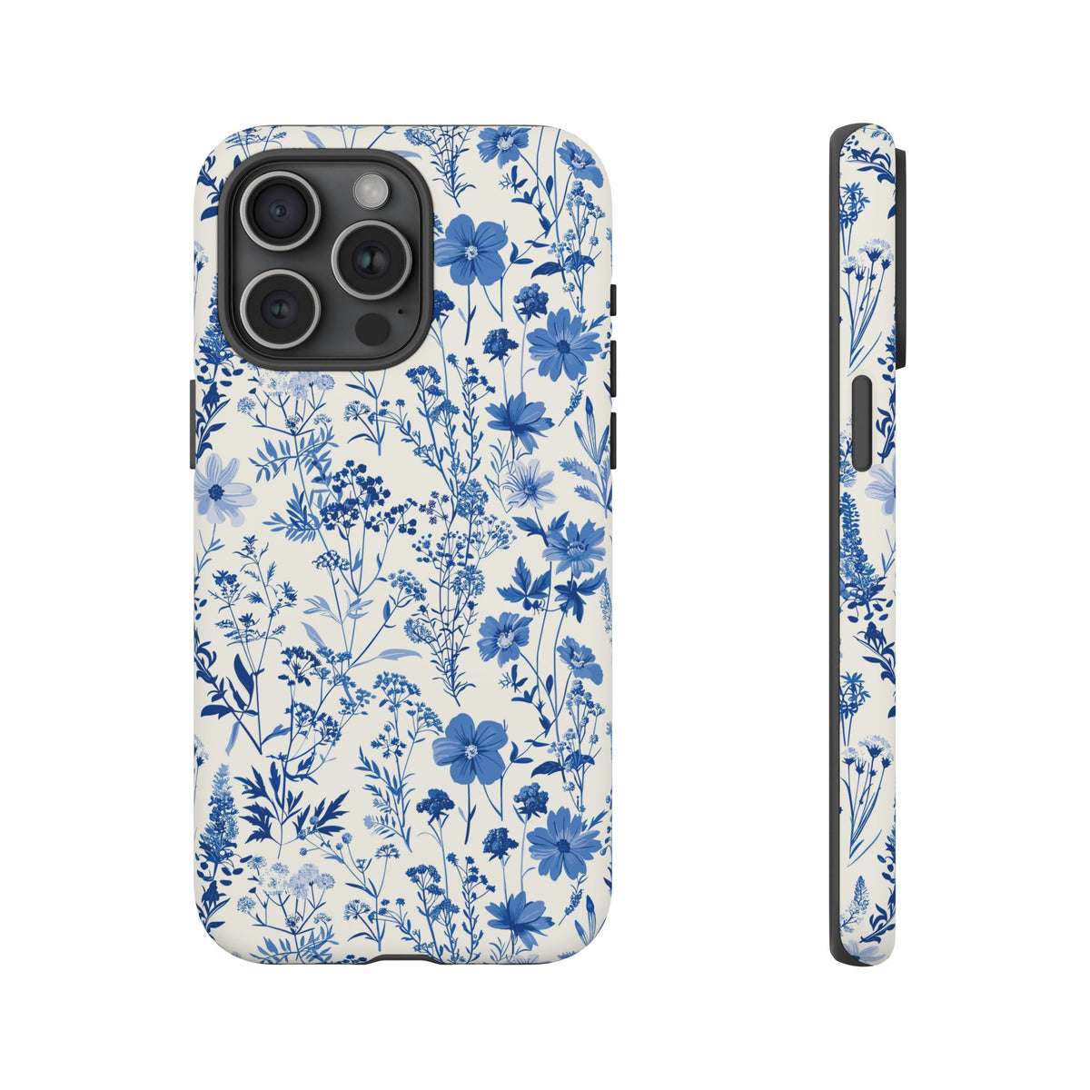 Blue French Toile Phone Case – Timeless Elegance and Classic Style