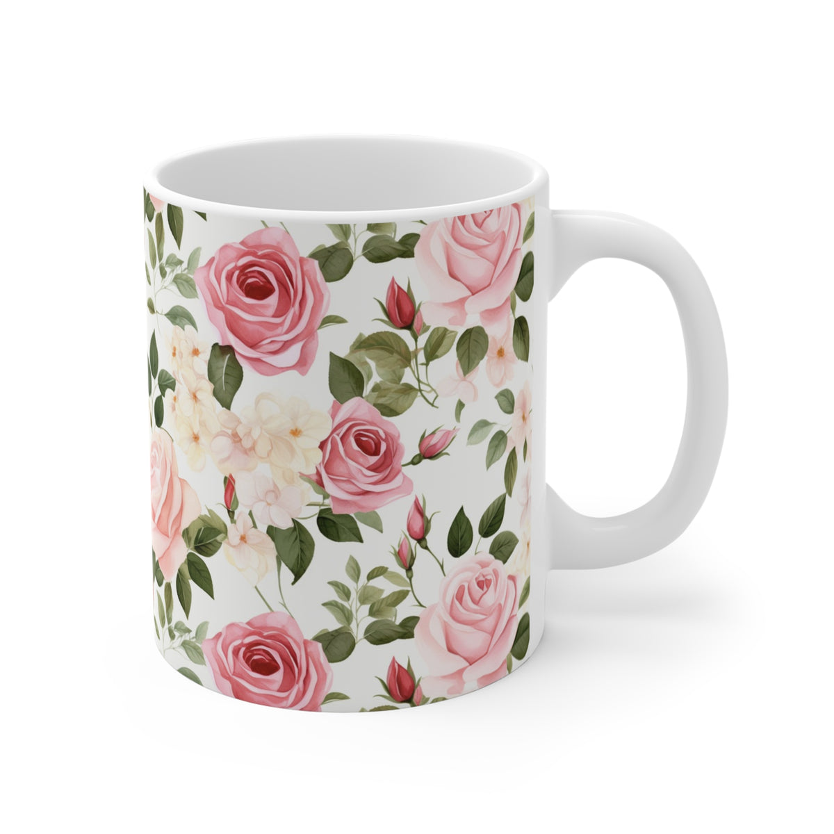 Various Watercolor Design All Over Coffee Mug – Unique Artistic Ceramic Coffee Cup 857