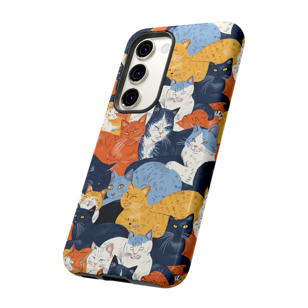 Seamless Cat Pattern Design Phone Case – Playful and Stylish Cat-Themed Phone Cover