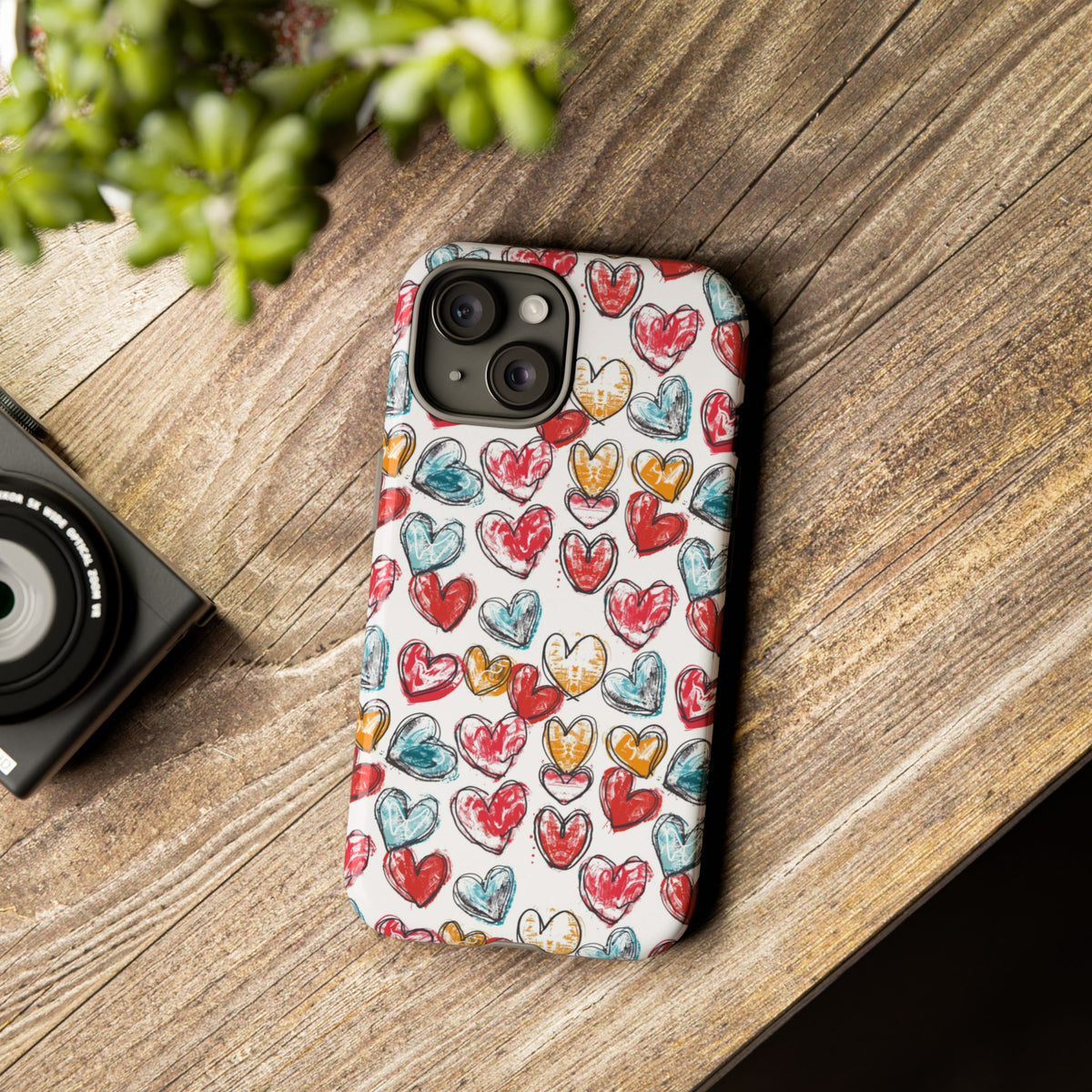 Heart Pattern Phone Case – Stylish & Loving Design for Your Device 235