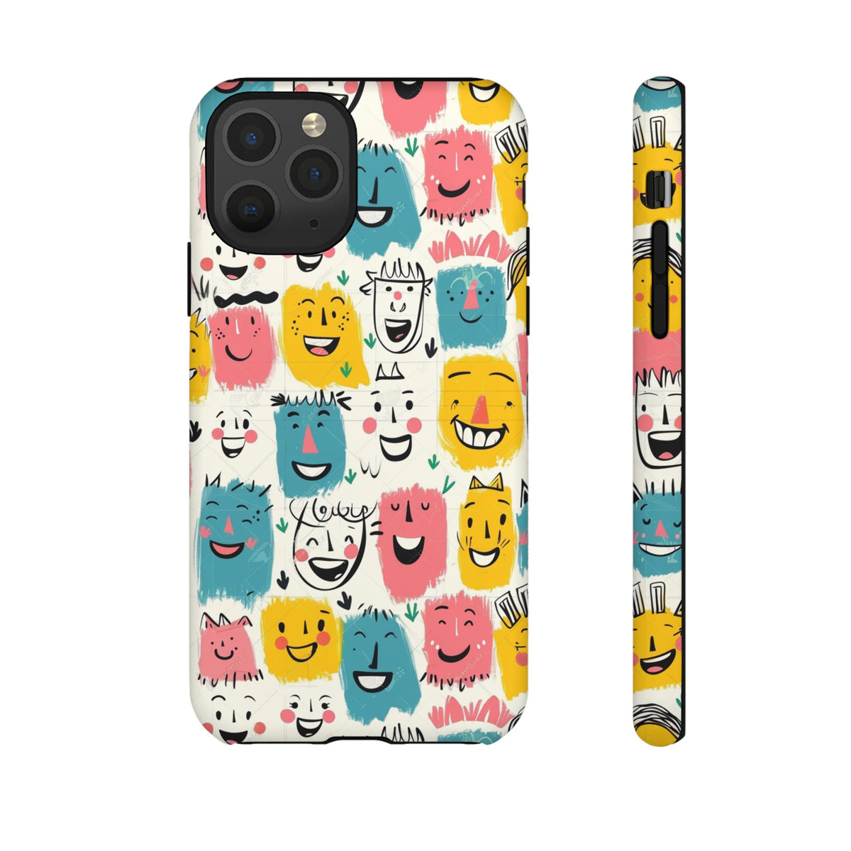 Happy Faces Phone Case – Joyful and Cheerful Design for a Bright Look