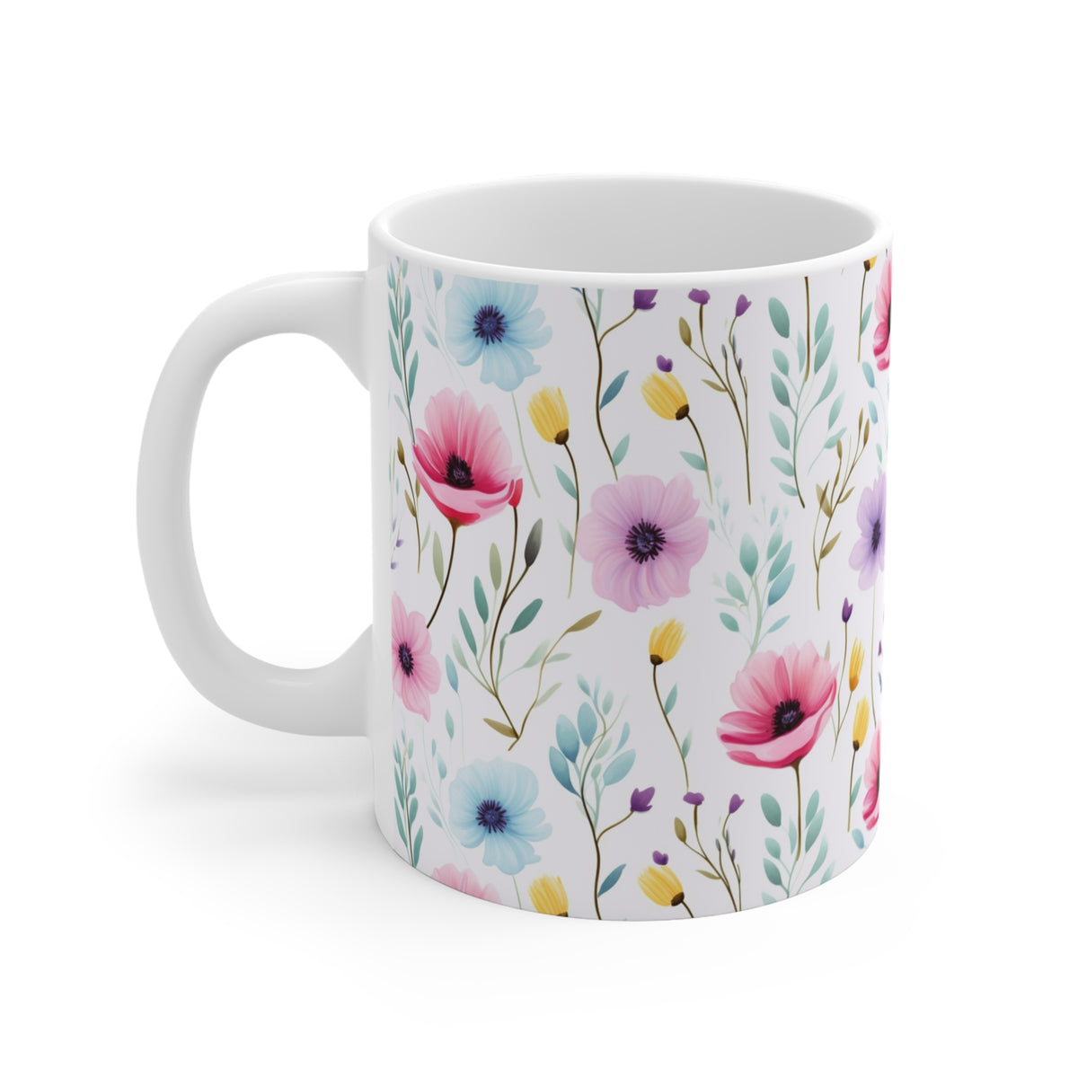 Various Watercolor Design All Over Coffee Mug – Unique Artistic Ceramic Coffee Cup 158