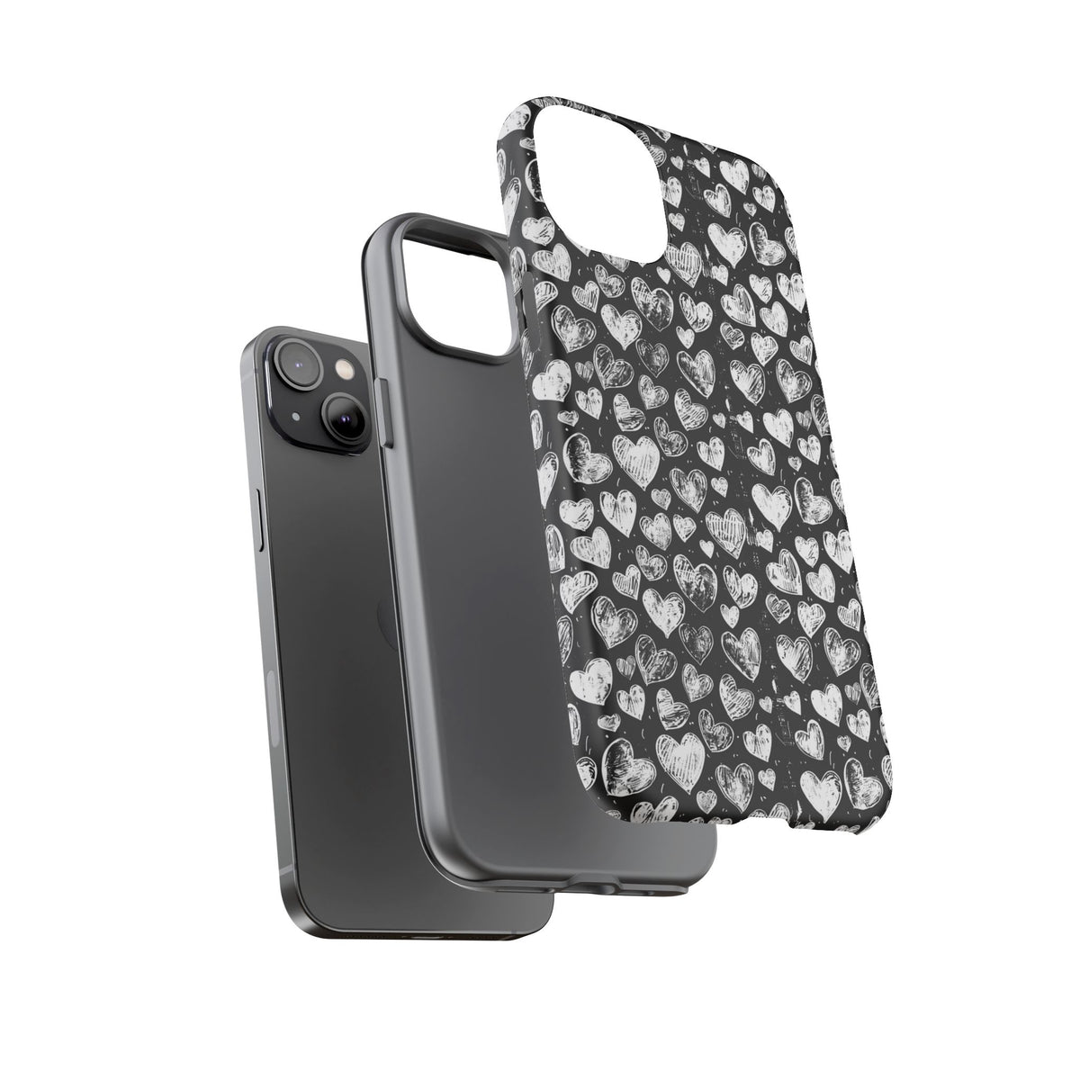 Heart Pattern Phone Case – Stylish & Loving Design for Your Device 815