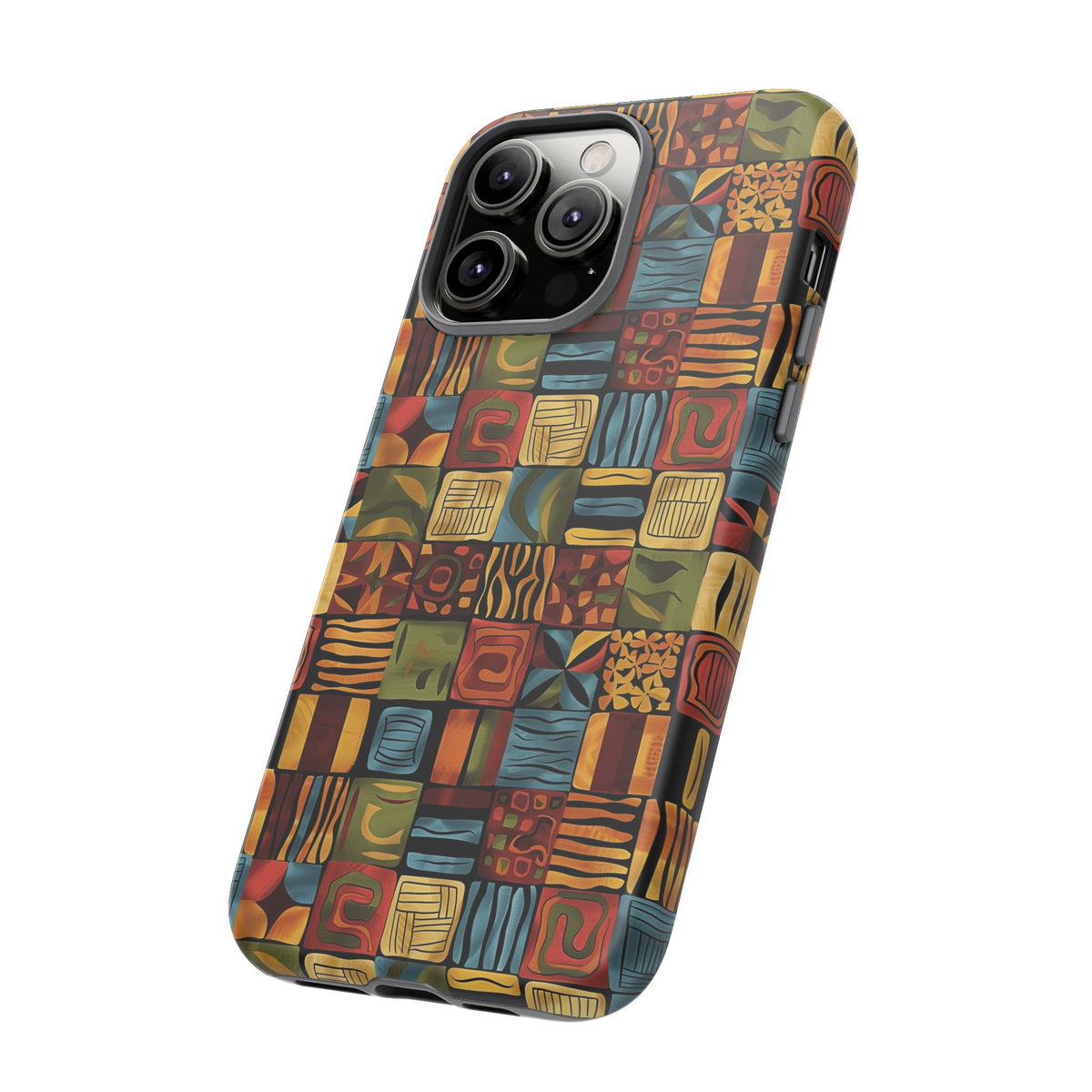 Stylish African Pattern Phone Case – Unique and Vibrant Protection 075