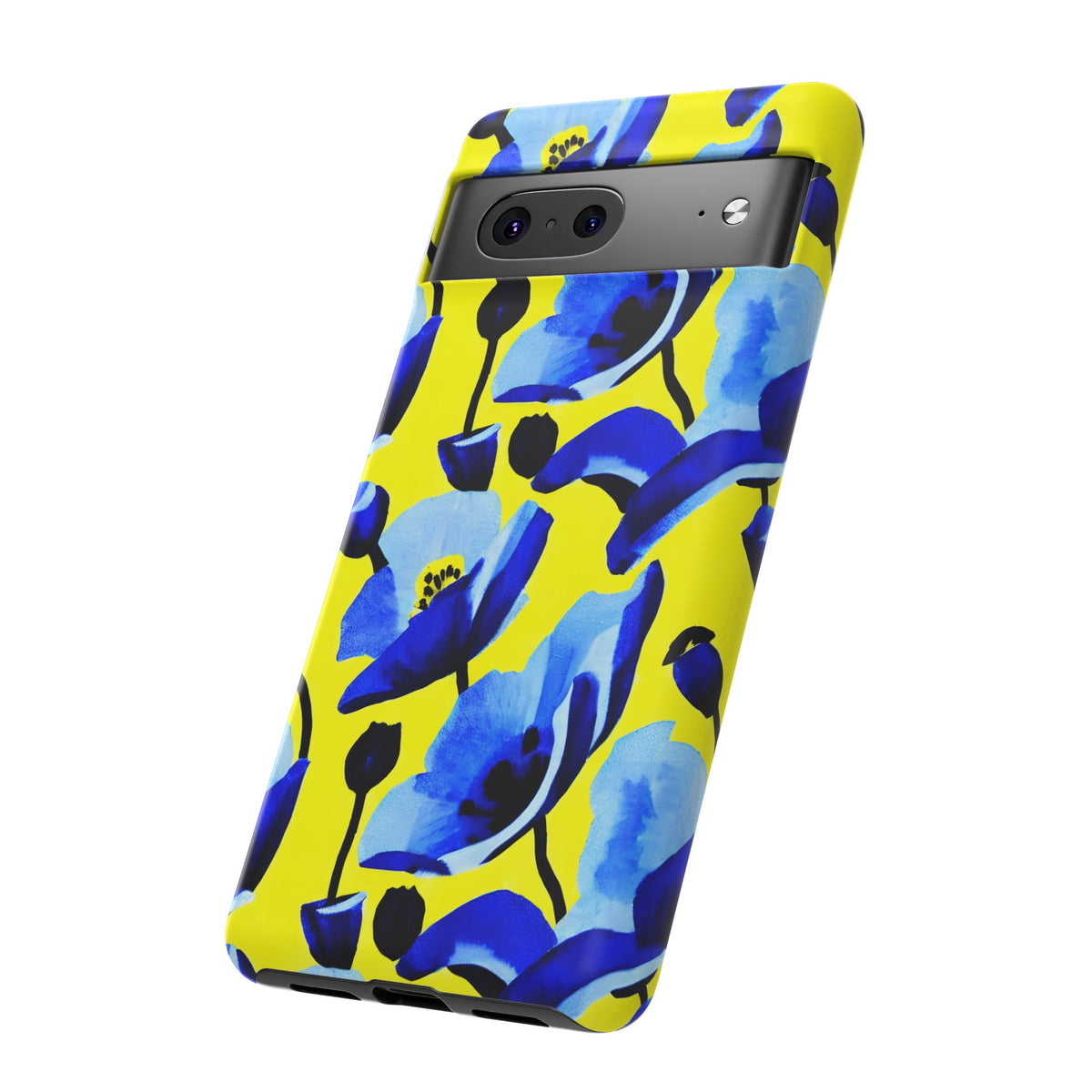 Vibrant Blue Floral Phone Case – A Perfect Fusion of Style and Protection